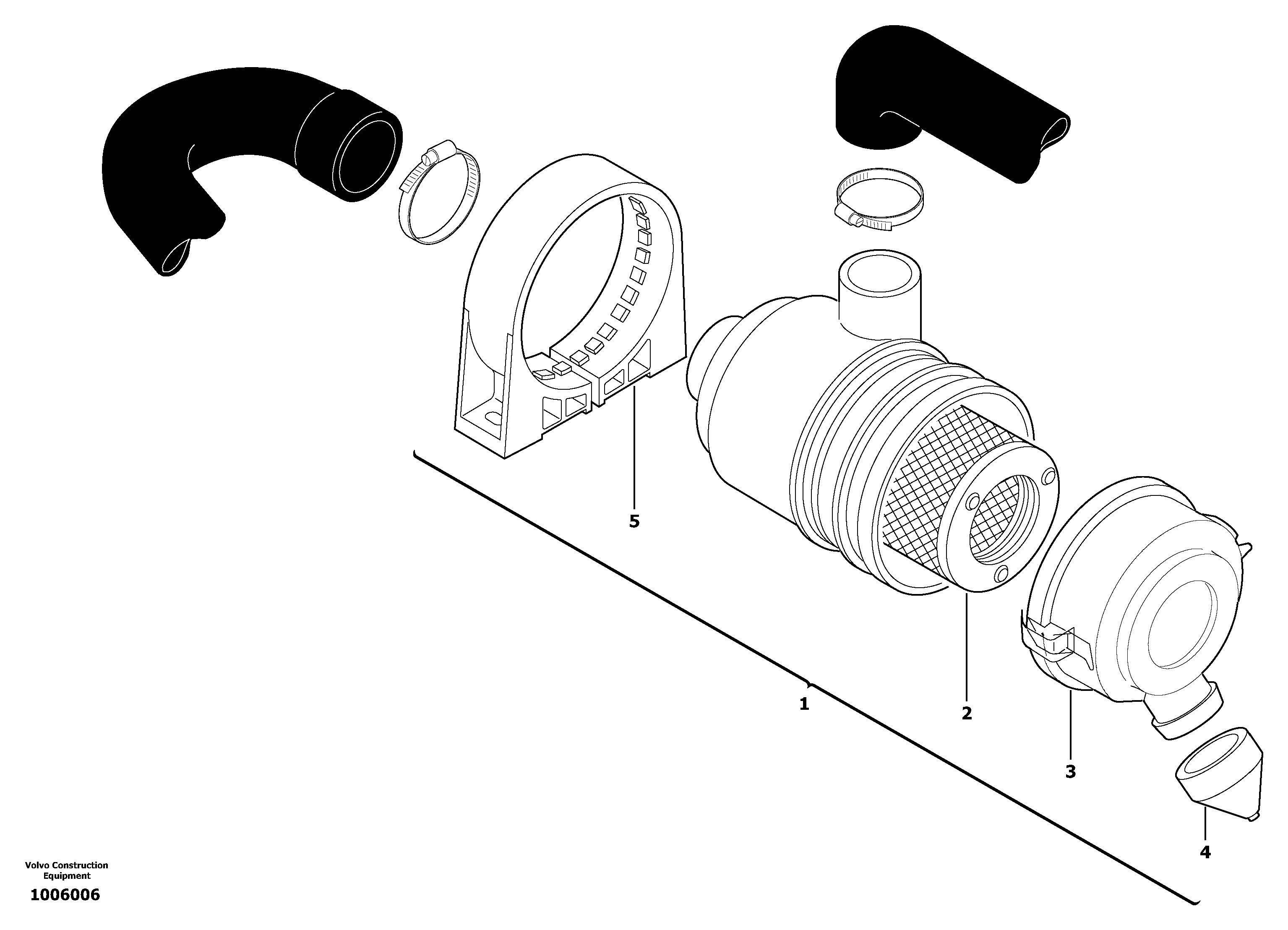Схема запчастей Volvo EC13 TYPE 600 XR/XTV - 69204 Фильтр воздушный 