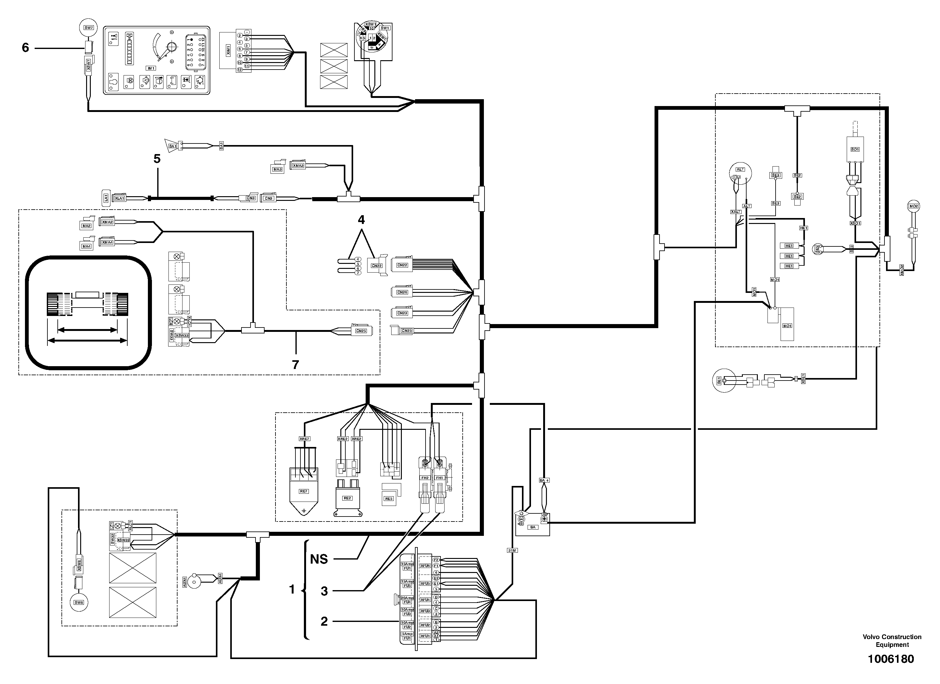 Схема запчастей Volvo EC13 TYPE 600 XR/XTV - 8247 Electrical system / without Puma 