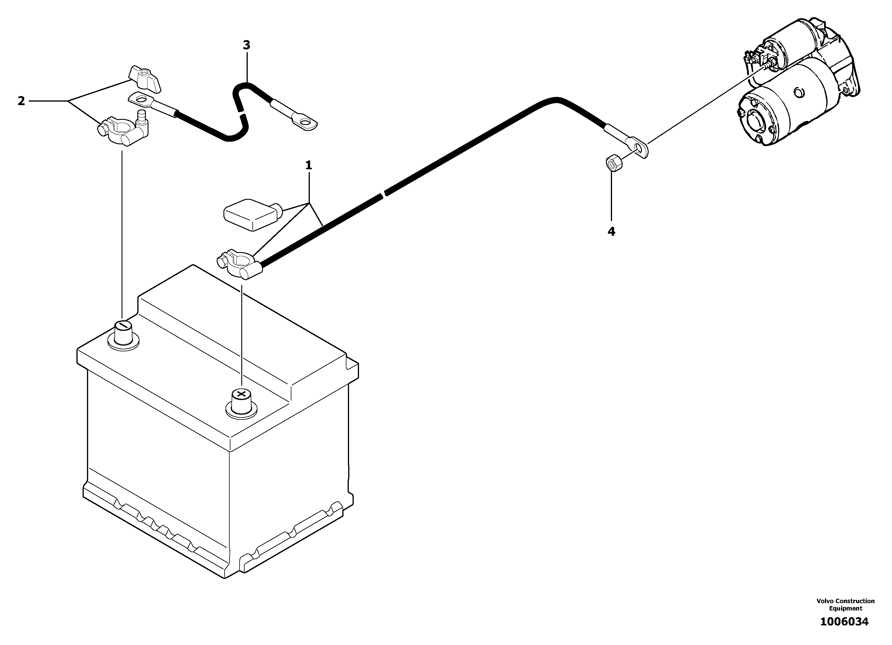 Схема запчастей Volvo EC13 TYPE 600 XR/XTV - 89856 Electrical system / battery 