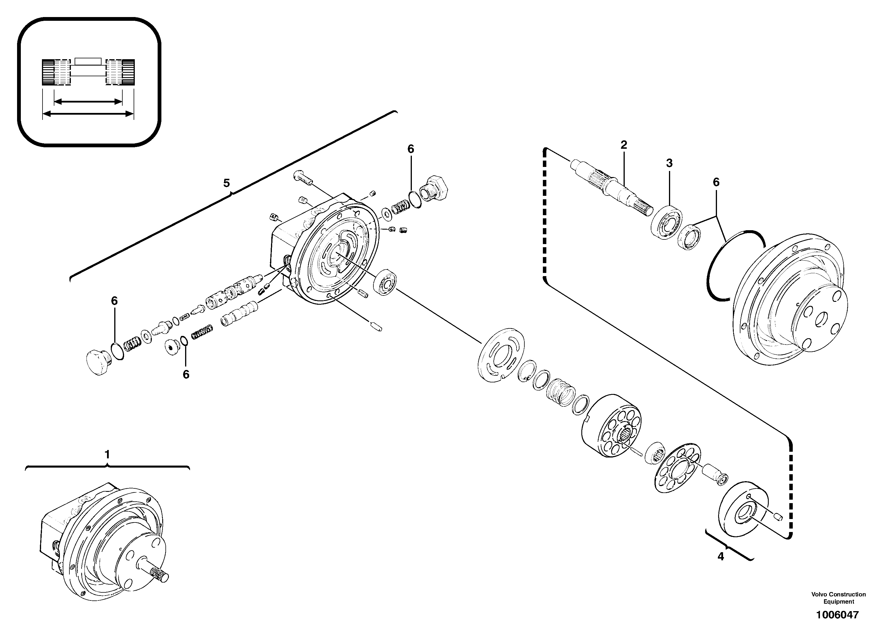 Схема запчастей Volvo EC13 TYPE 600 XR/XTV - 8263 Hydraulic travelling motor 