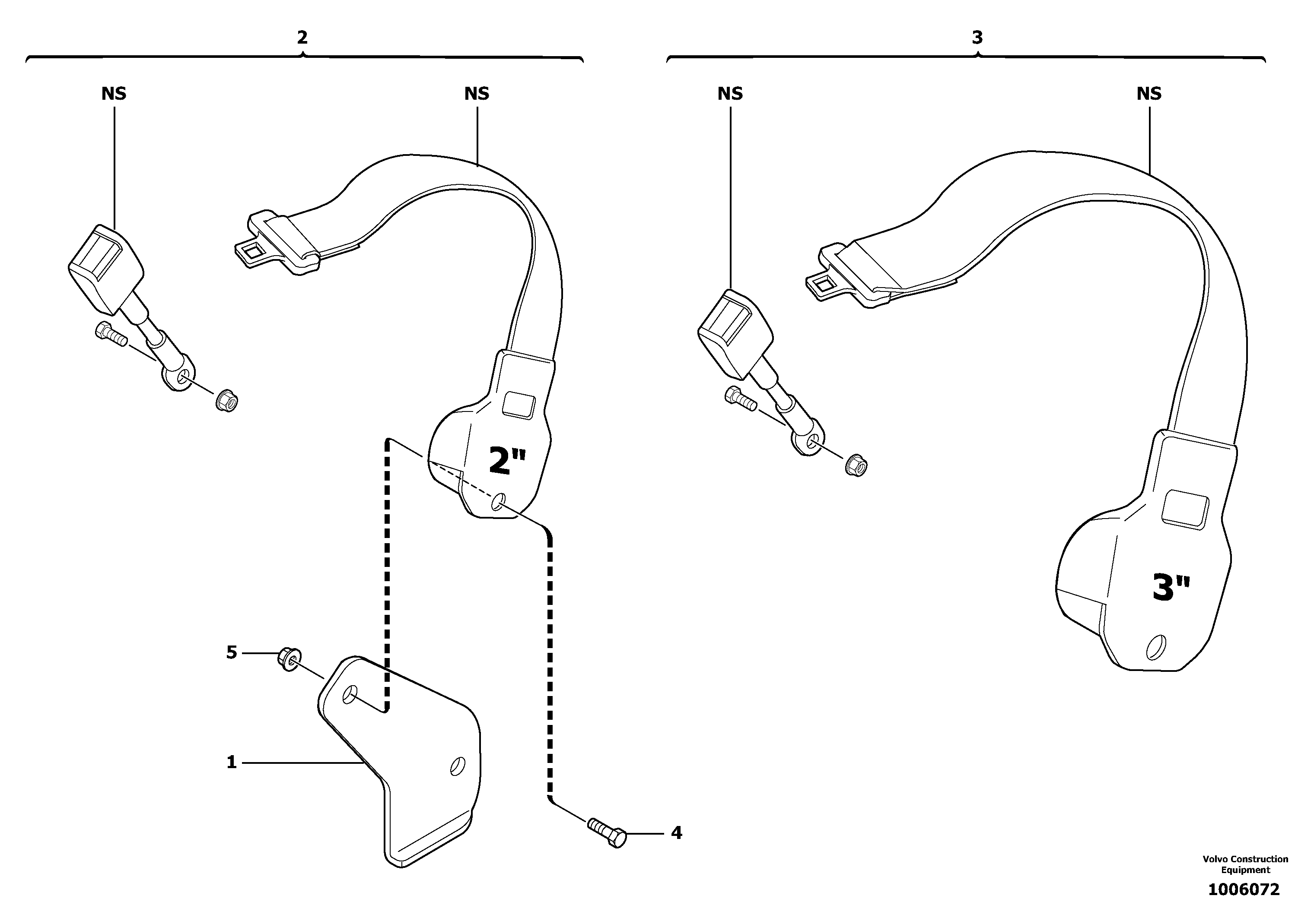 Схема запчастей Volvo EC13 TYPE 600 XR/XTV - 8118 Safety belt 