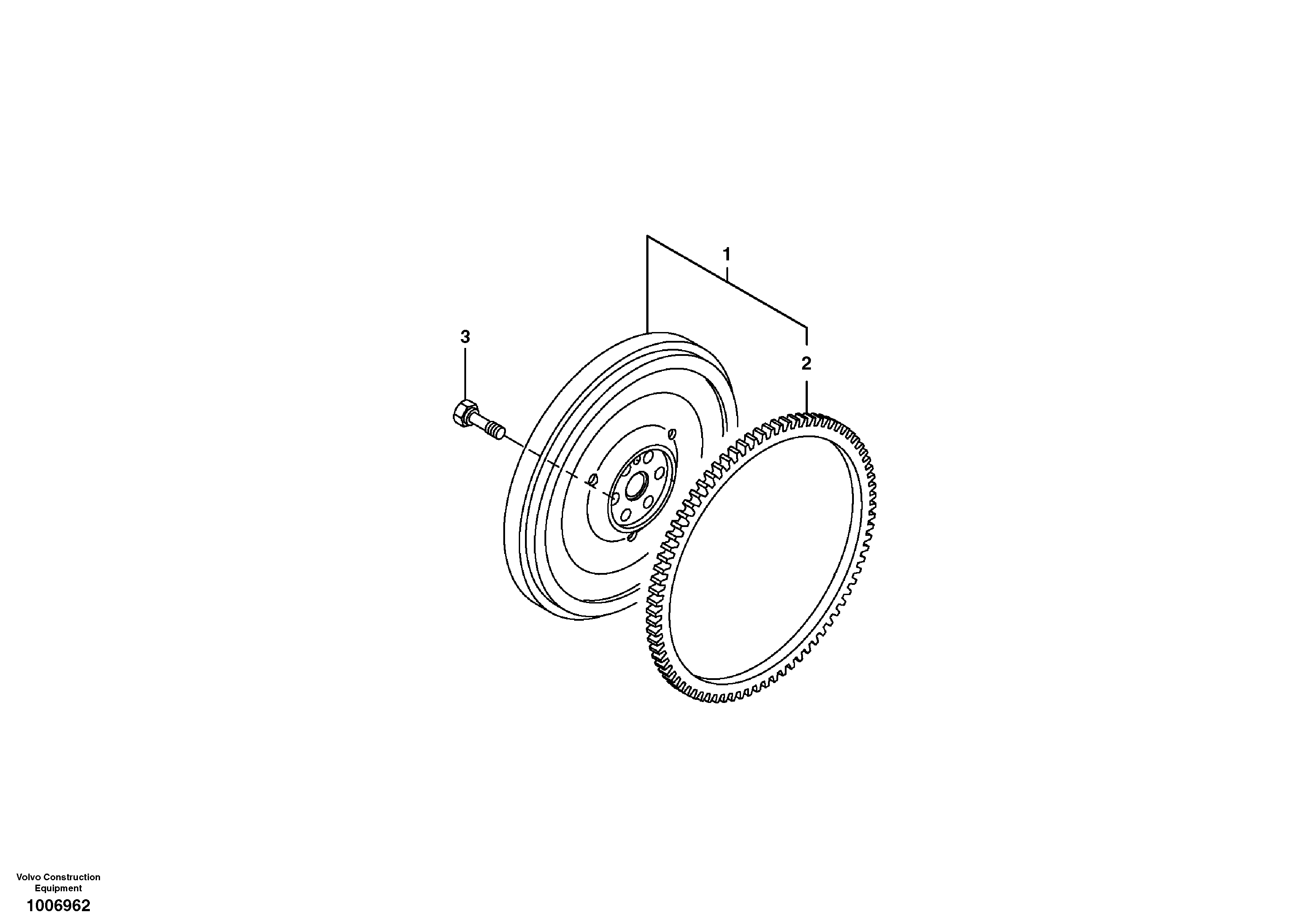 Схема запчастей Volvo ECR58 - 2516 Маховик 