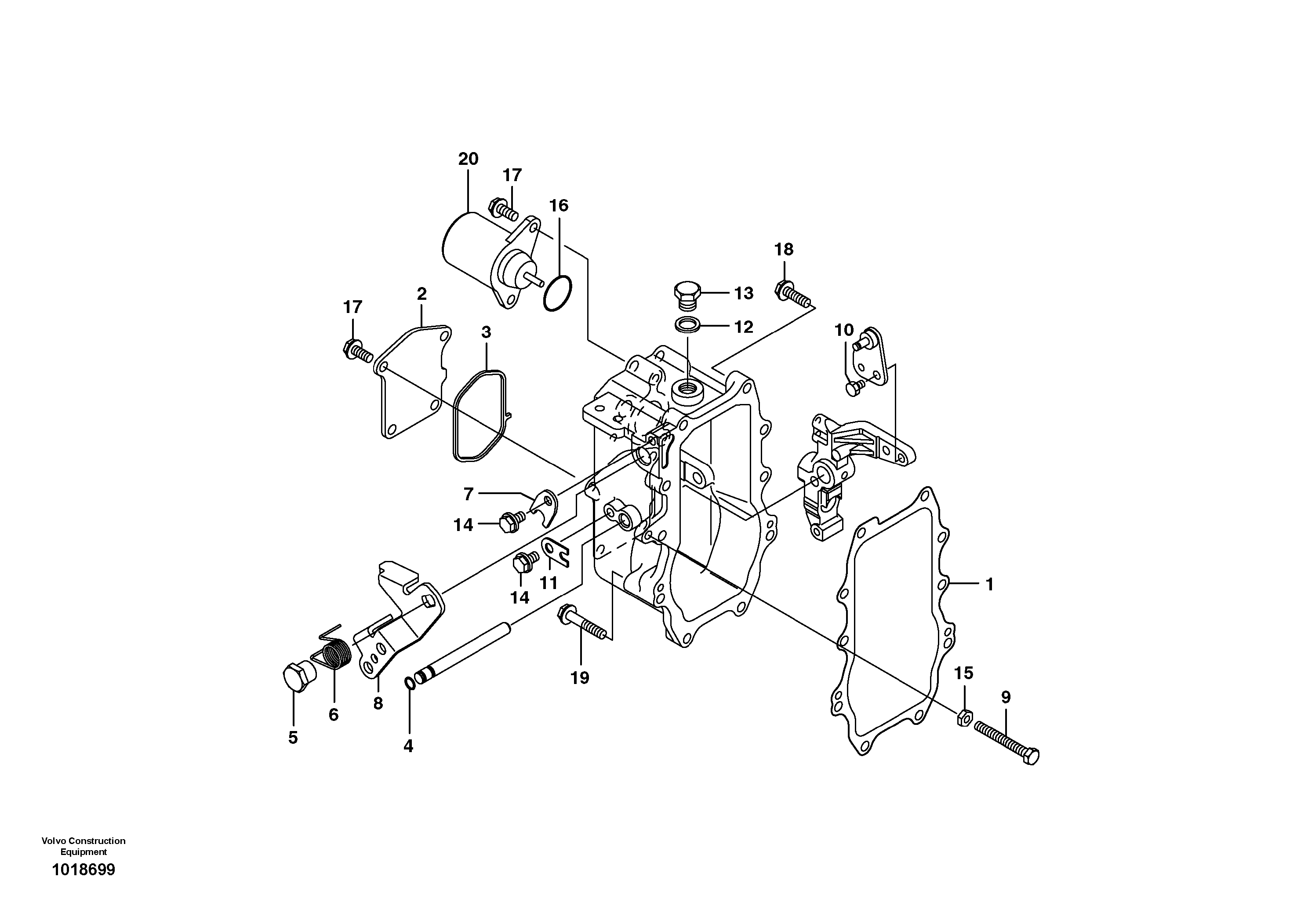 Схема запчастей Volvo ECR58 - 59559 Насос 