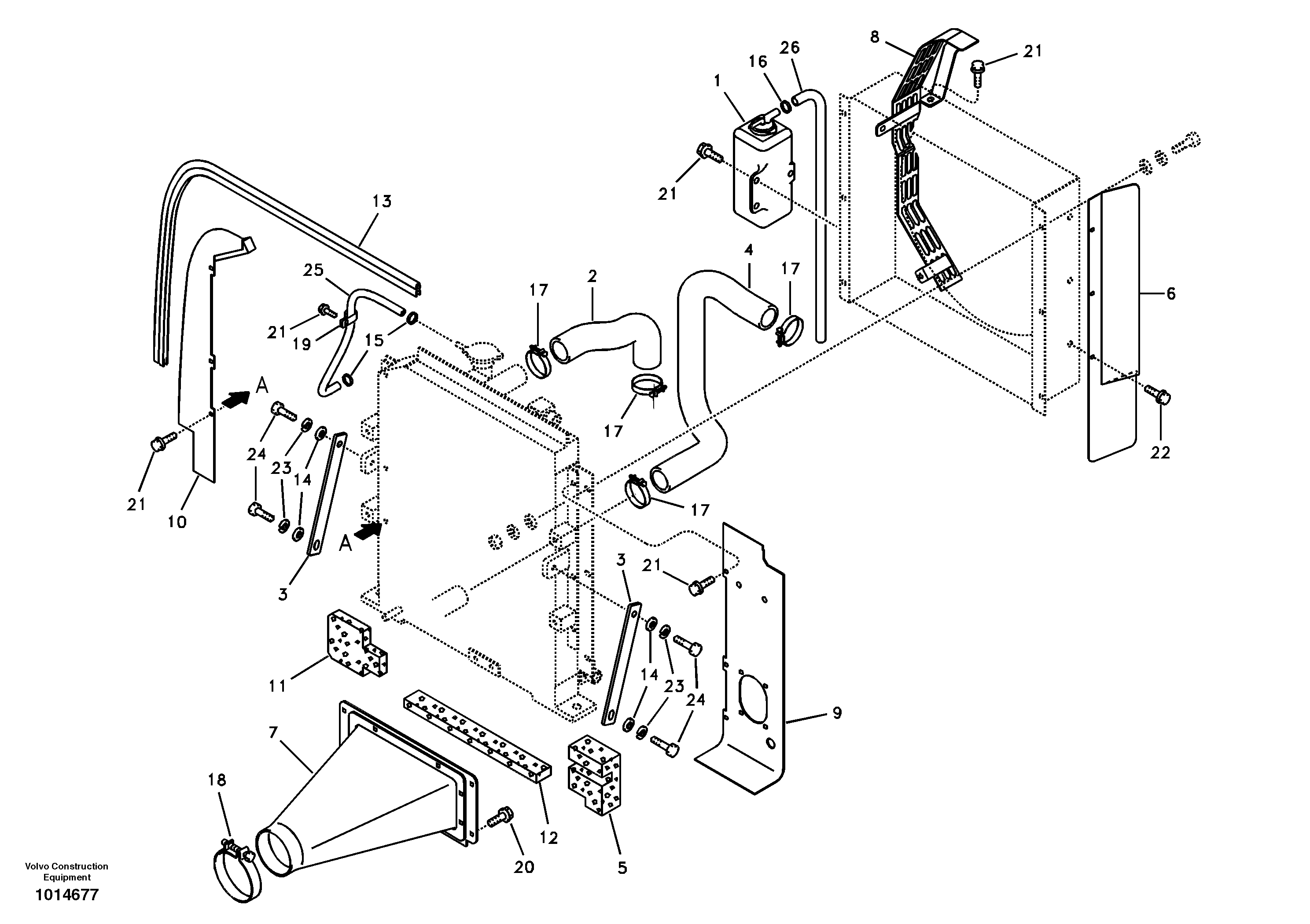 Схема запчастей Volvo ECR58 - 89700 Система охлаждения 