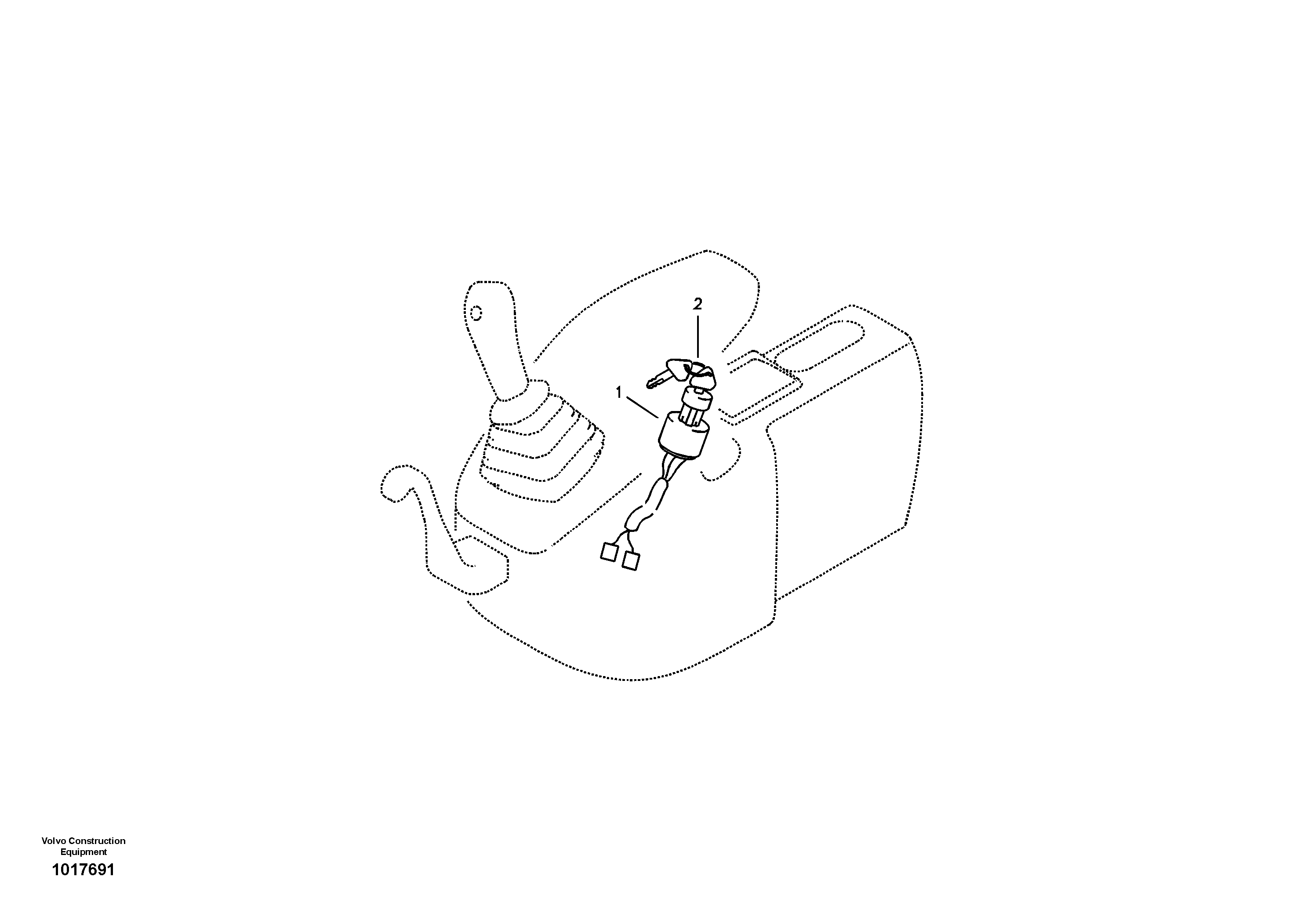 Схема запчастей Volvo ECR58 - 4023 Key system 