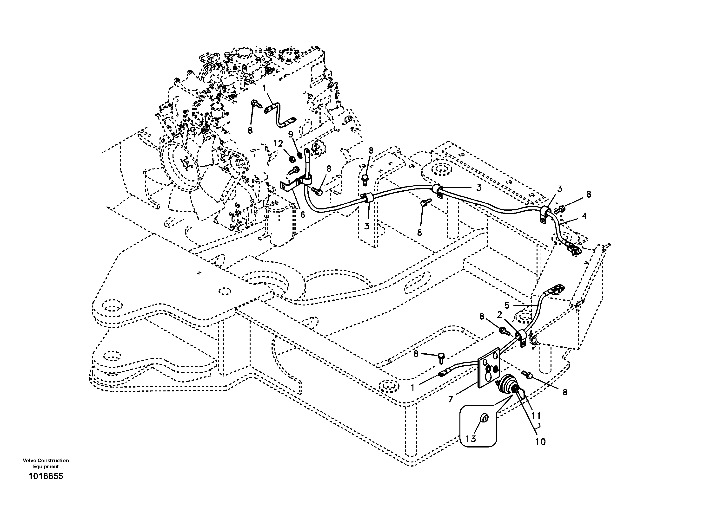 Схема запчастей Volvo ECR58 - 3777 Cables, battery 