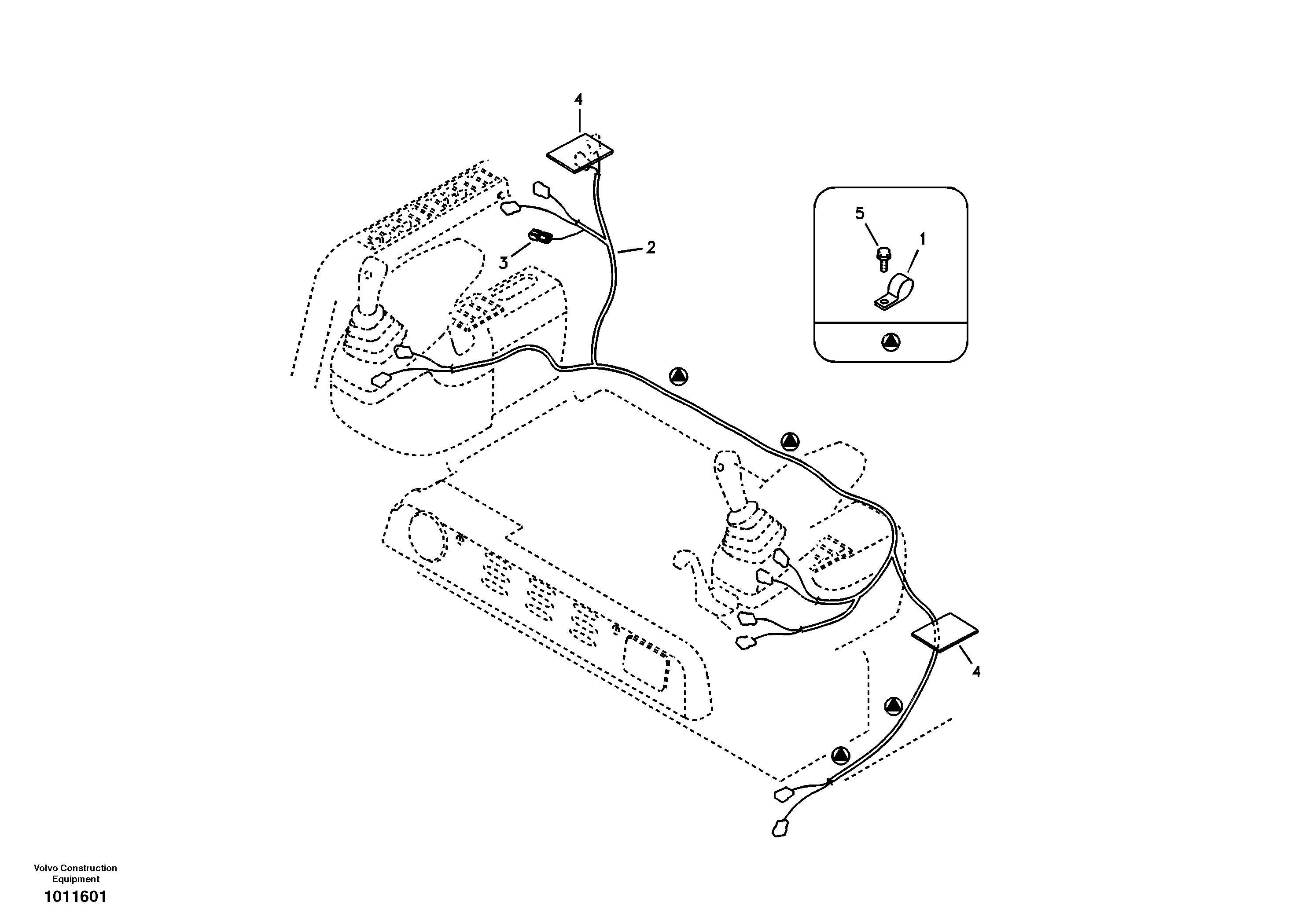 Схема запчастей Volvo ECR58 - 99850 Cable and wire harness, instrument panel 