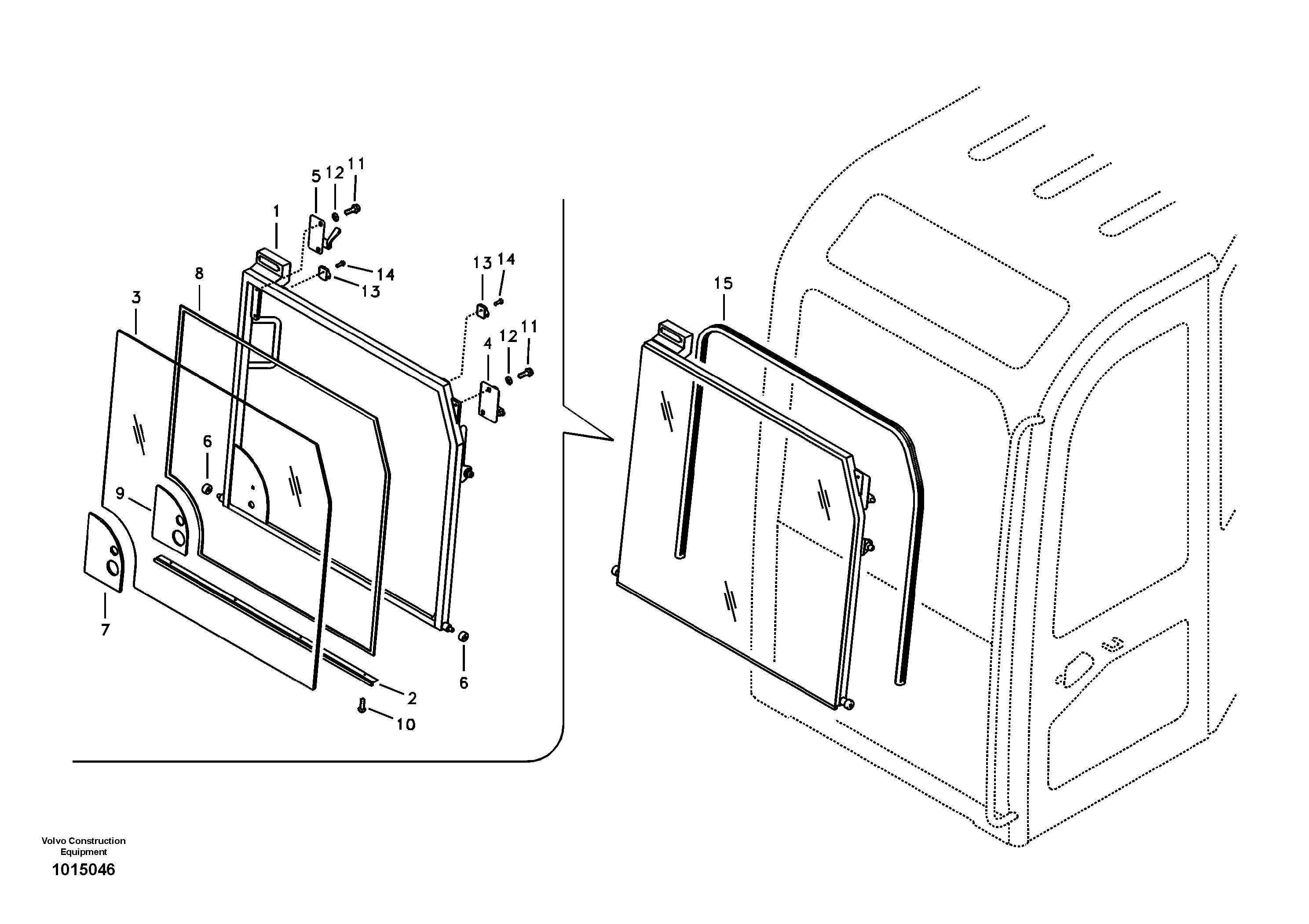 Схема запчастей Volvo ECR58 - 93755 Стекло лобовое (ветровое) 