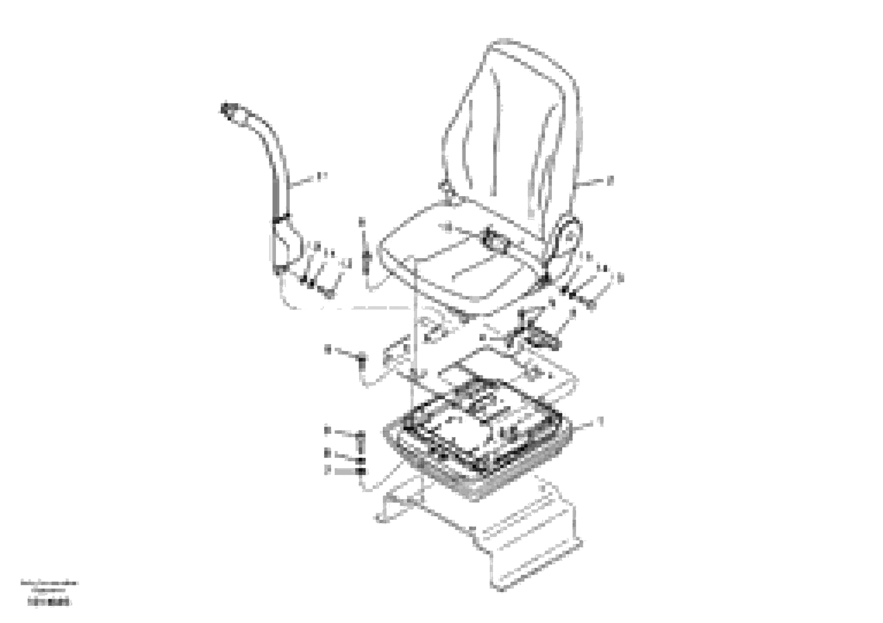 Схема запчастей Volvo ECR58 - 4652 Operator seat with fitting parts 