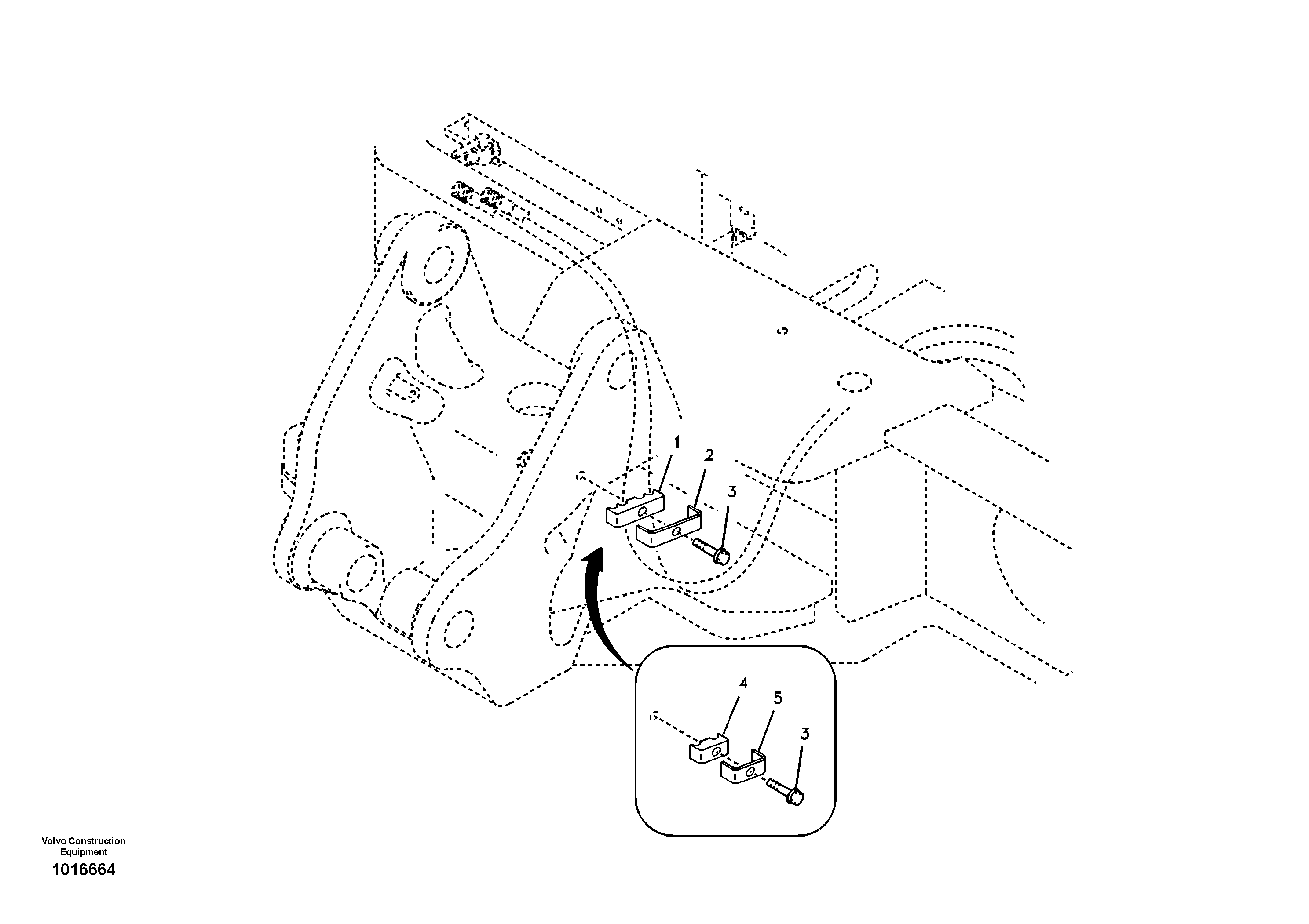 Схема запчастей Volvo ECR58 - 4770 Hydraulic lines bracket-quickfit, rotator, hose repture 