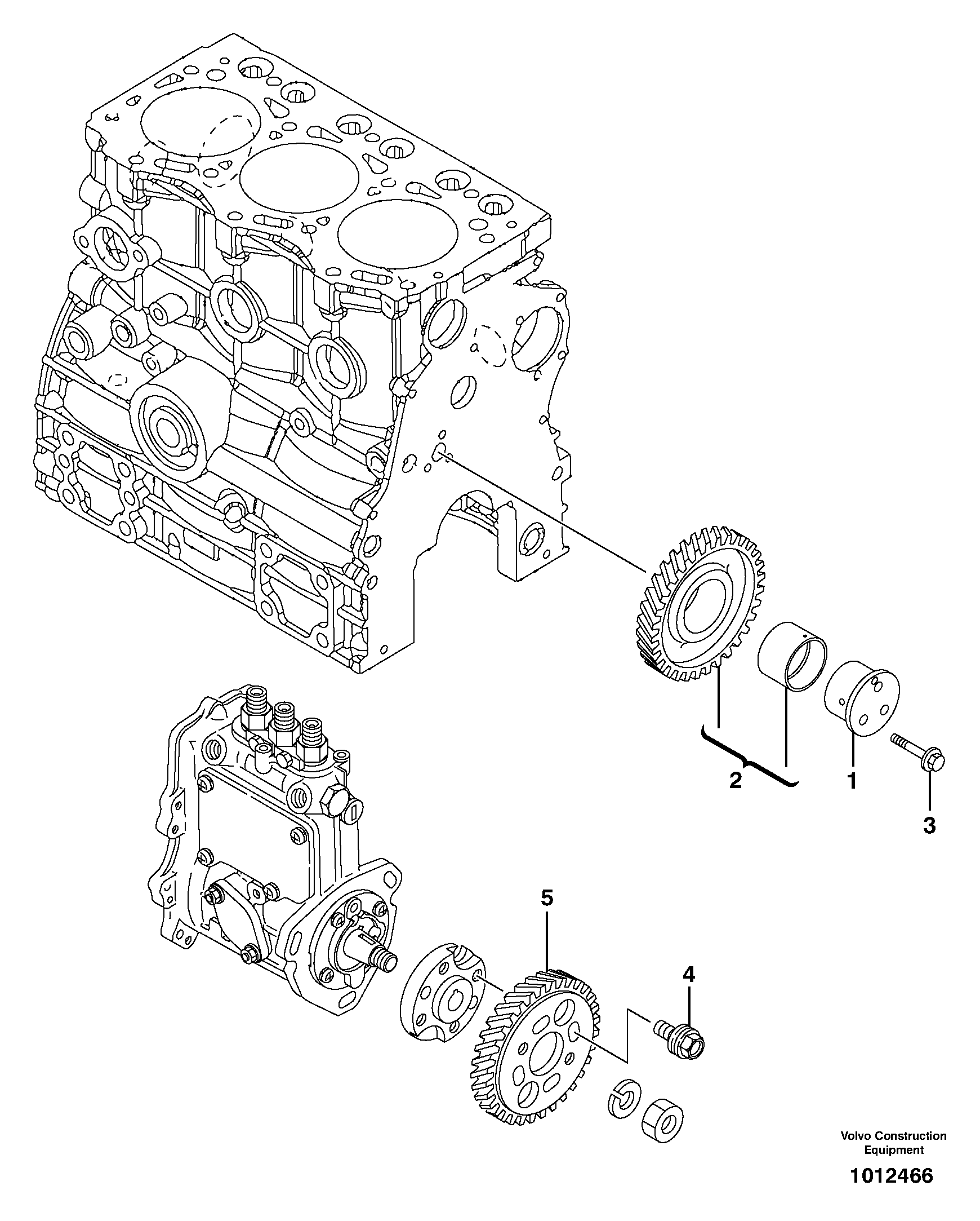 Схема запчастей Volvo ECR28 TYPE 601 - 72462 Timing gear 