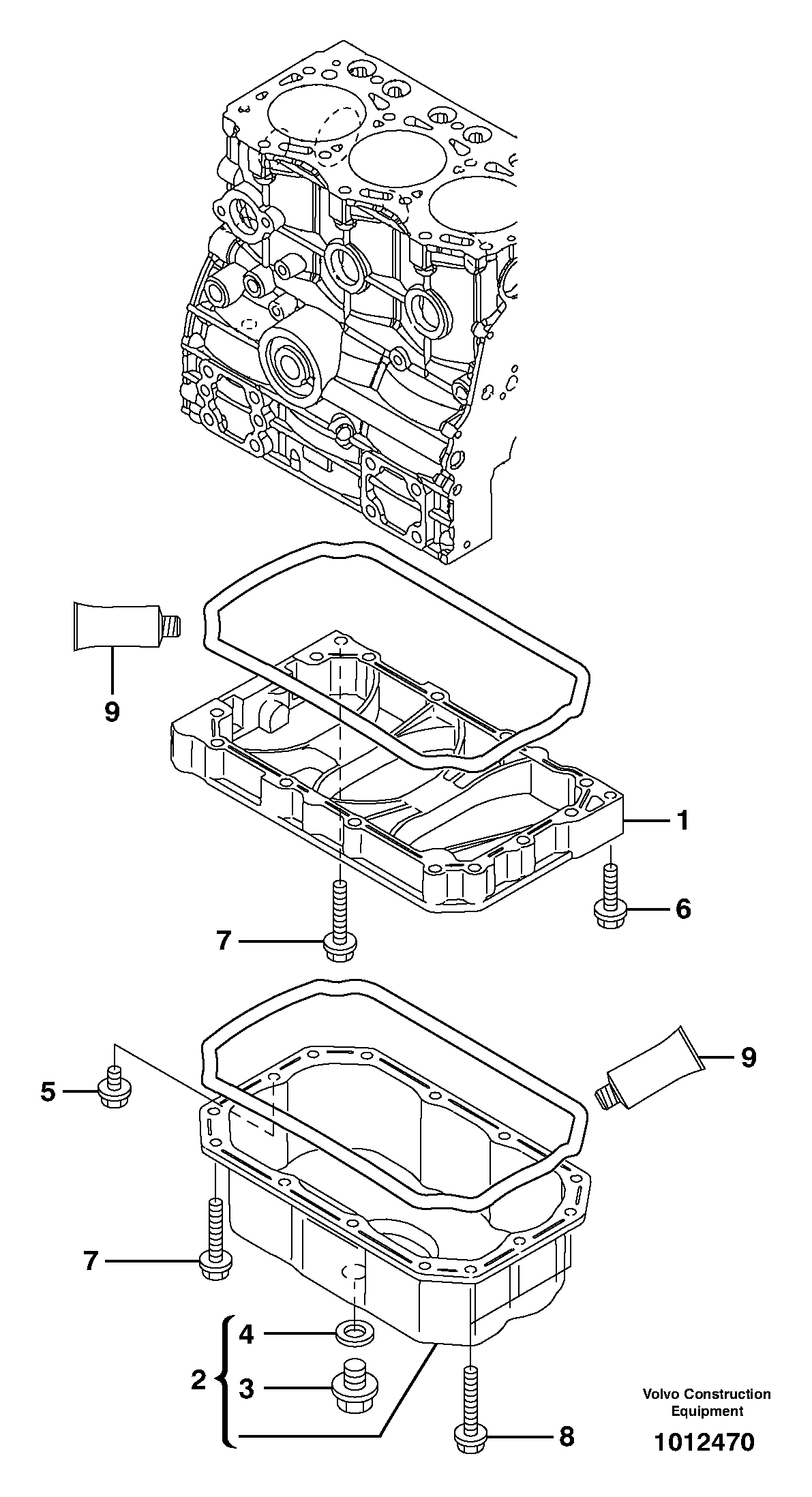 Схема запчастей Volvo ECR28 TYPE 601 - 68479 Oil sump 