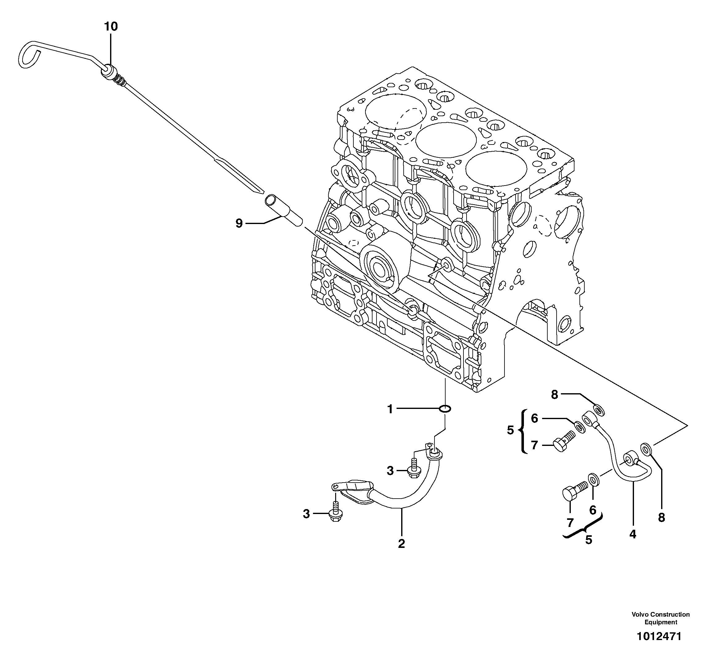 Схема запчастей Volvo ECR28 TYPE 601 - 75163 Система масляной смазки 