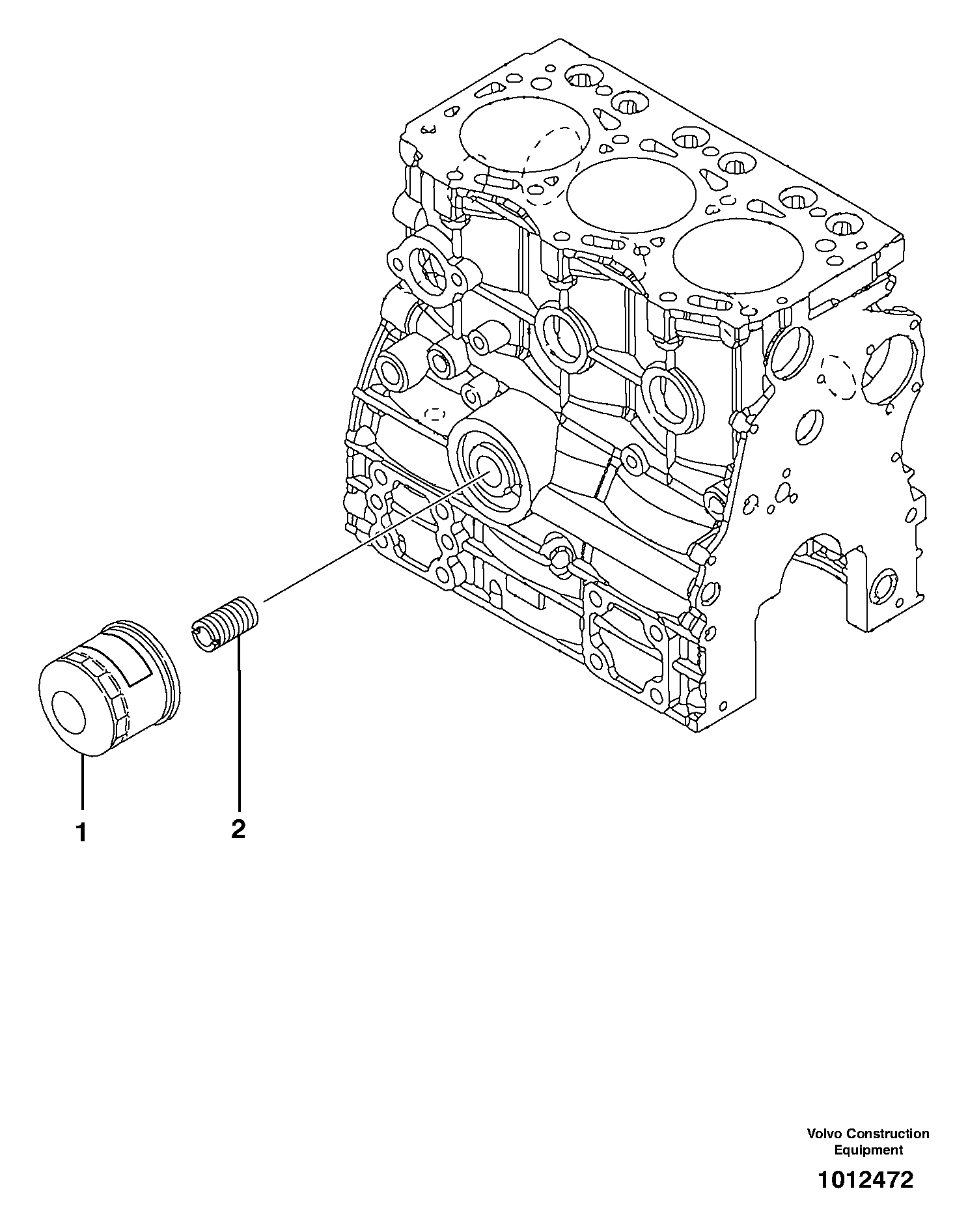 Схема запчастей Volvo ECR28 TYPE 601 - 68589 Фильтр масляный 