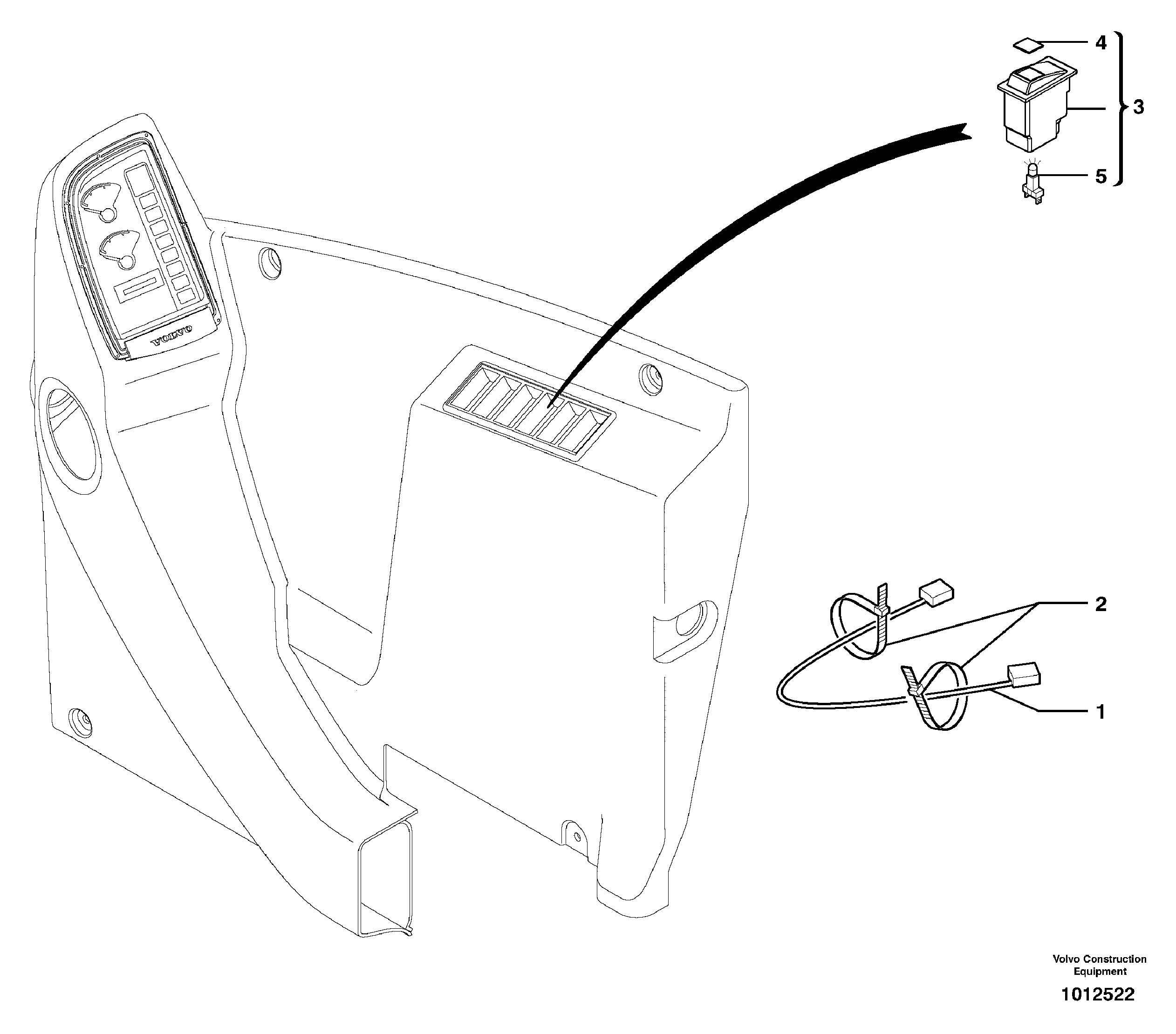 Схема запчастей Volvo ECR28 TYPE 601 - 71451 Electrical system, handling unit 