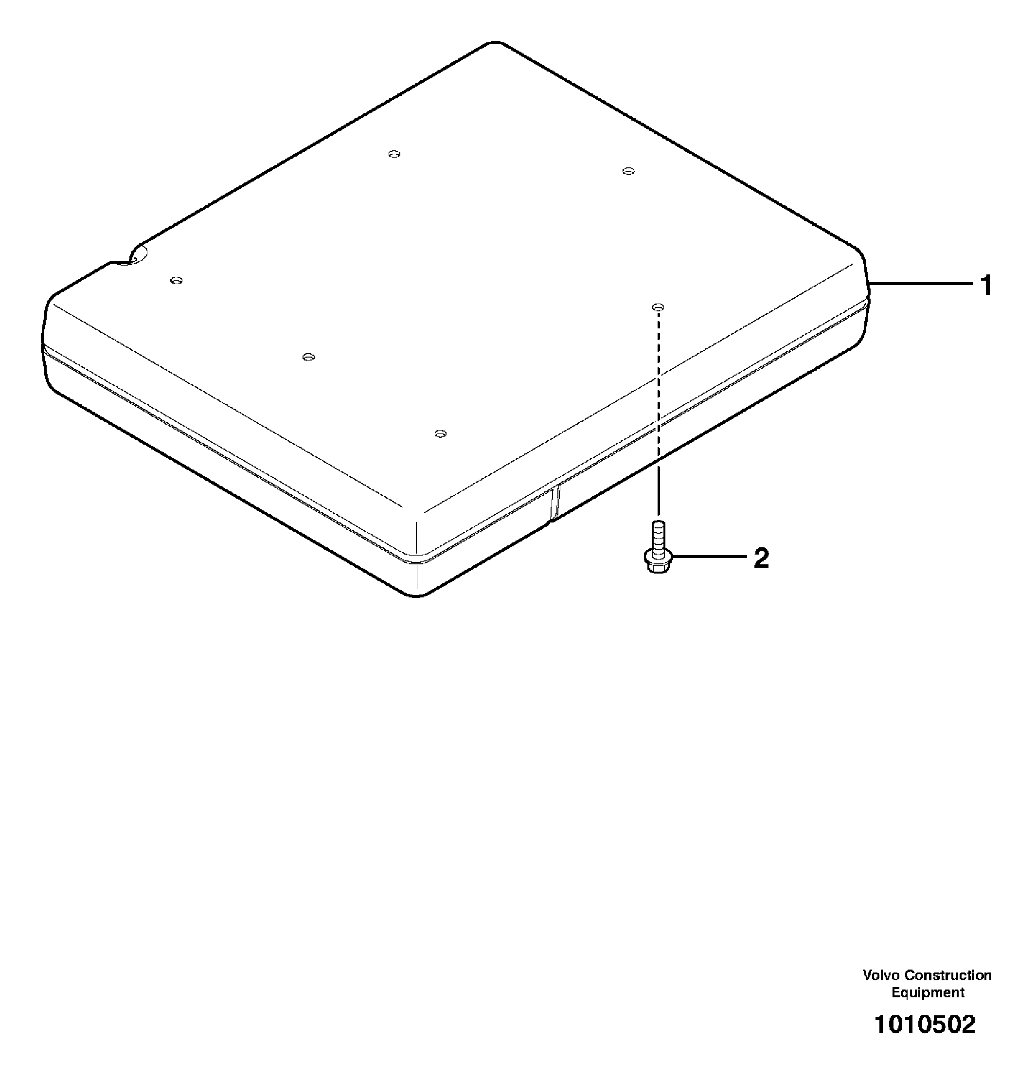 Схема запчастей Volvo ECR28 TYPE 601 - 70658 Document compartment 