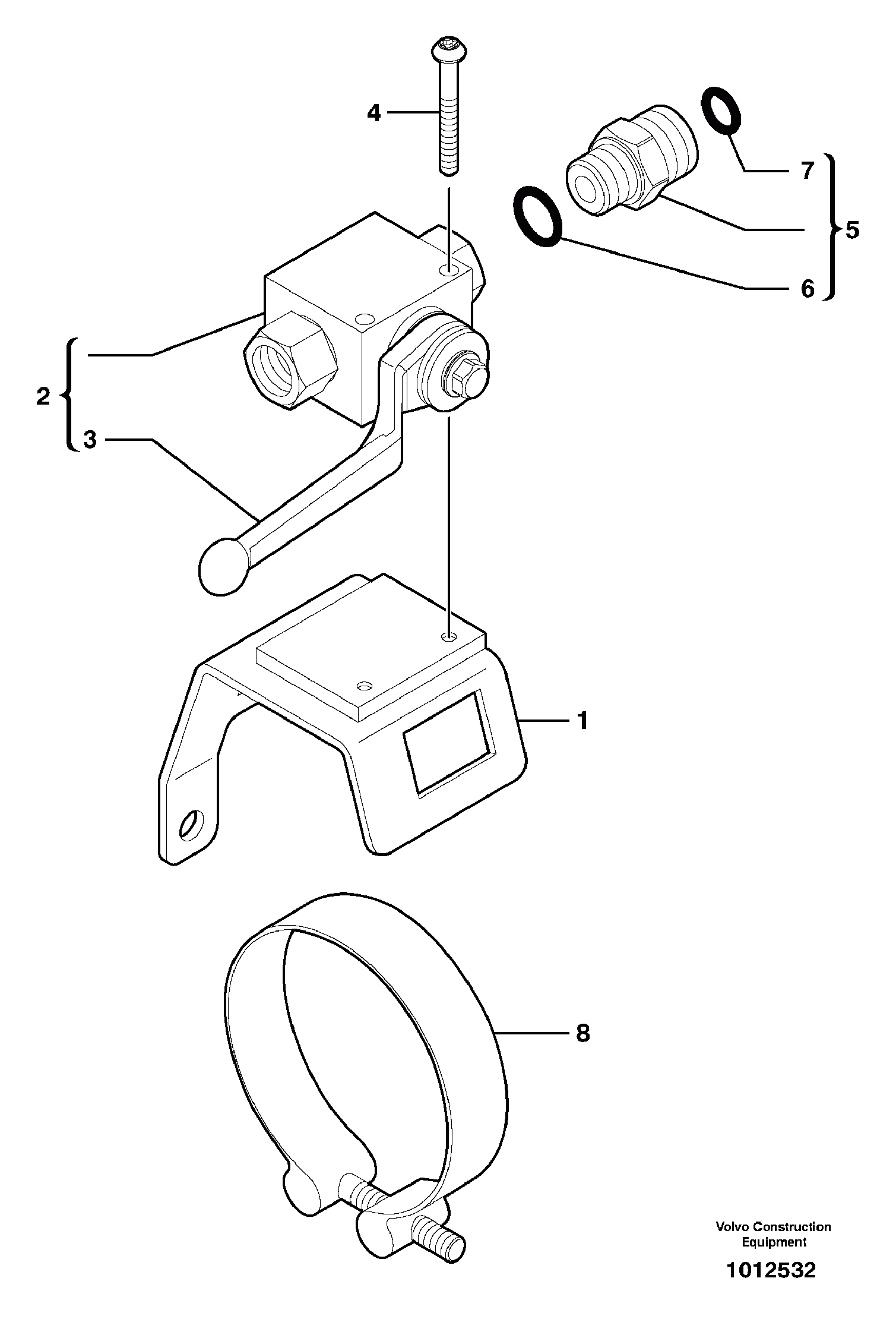 Схема запчастей Volvo ECR28 TYPE 601 - 76263 Two-way valve 