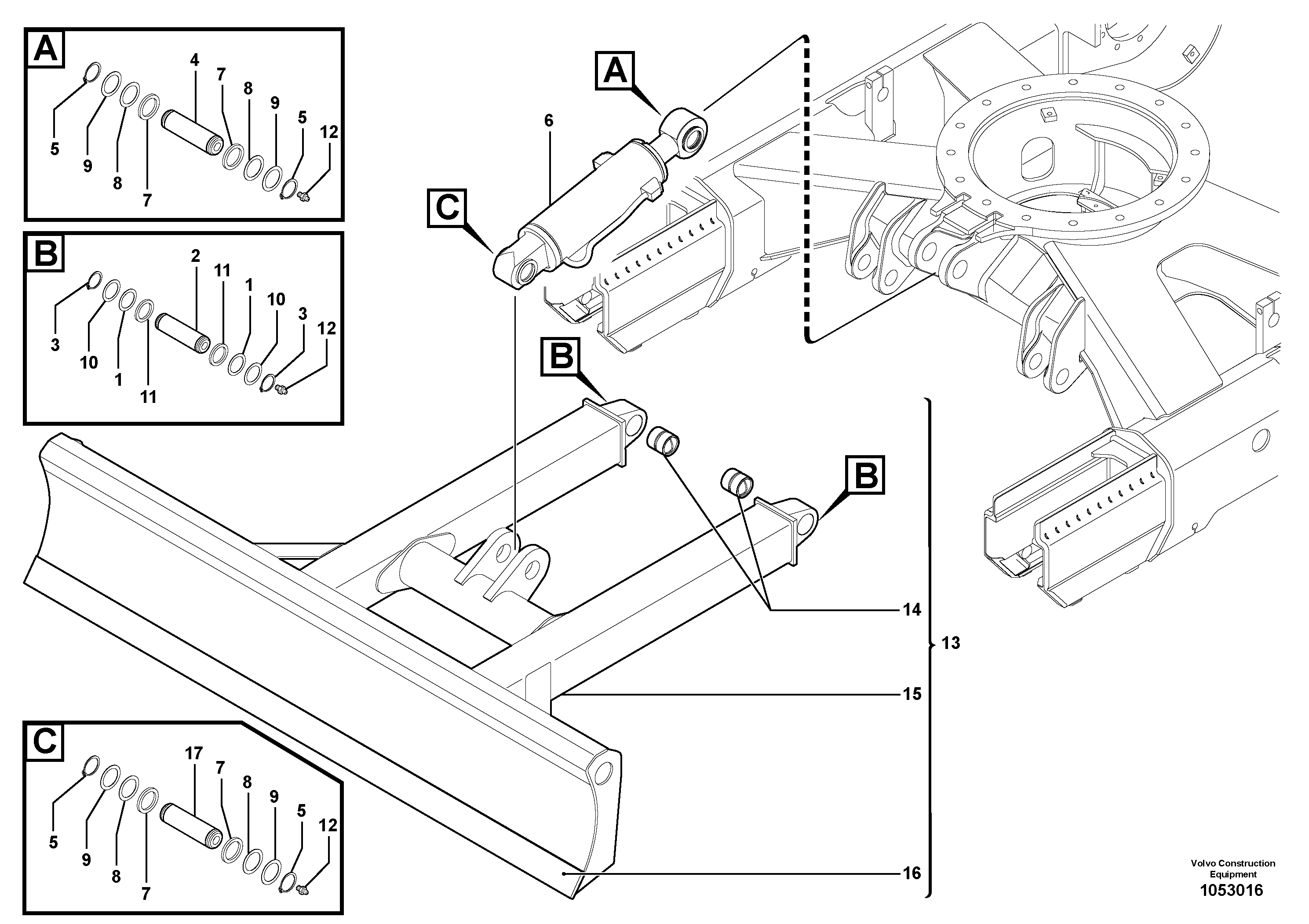 Схема запчастей Volvo ECR28 TYPE 601 - 73839 Лезвие отвала (аутригера) 