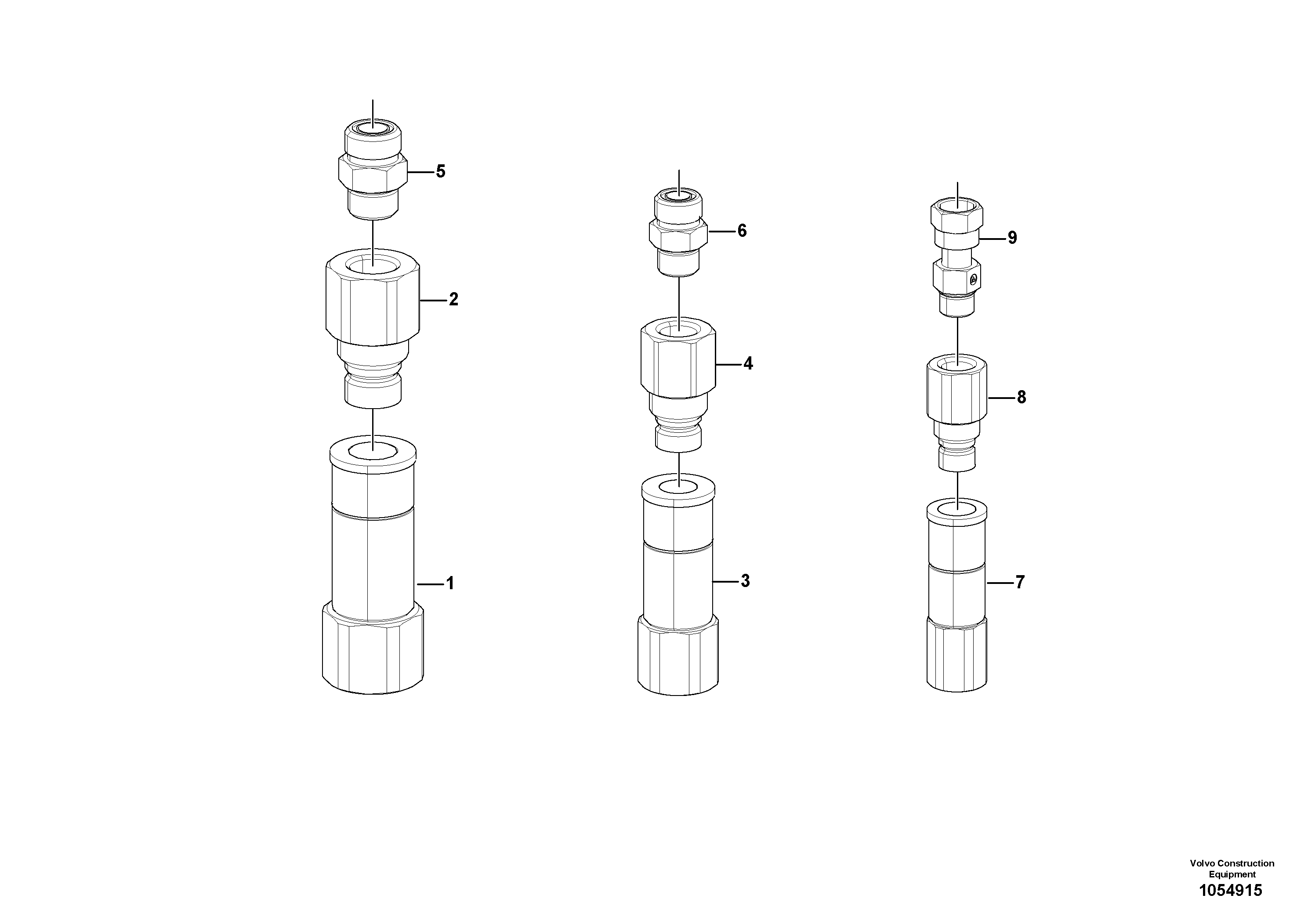 Схема запчастей Volvo ECR38 TYPE 602 - 30123 Kit coupler ( accessories ) 