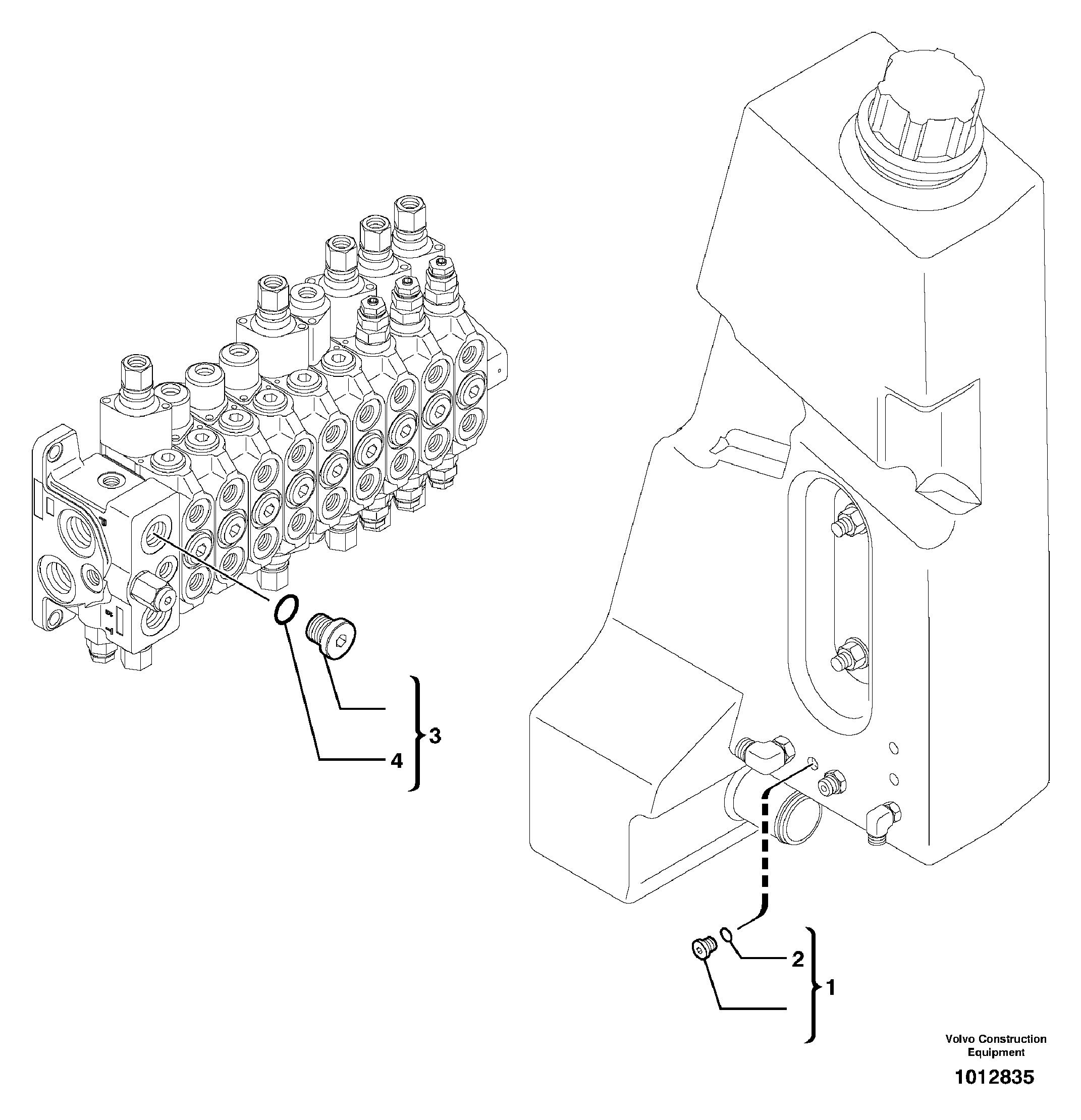 Схема запчастей Volvo ECR38 TYPE 602 - 9051 Plugs kit 