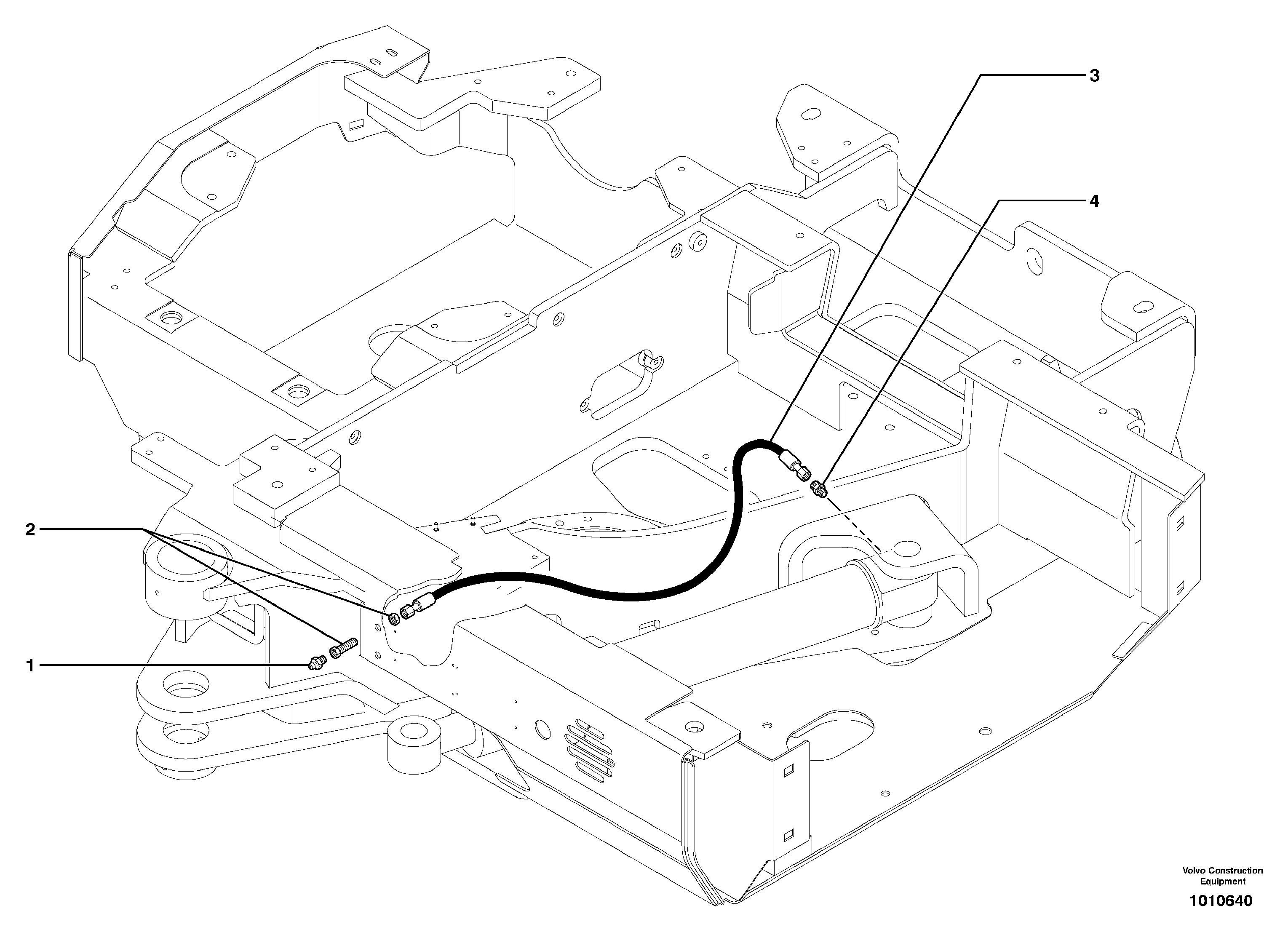Схема запчастей Volvo ECR38 TYPE 602 - 6133 Lubrication ( boom offset cylinder ) 
