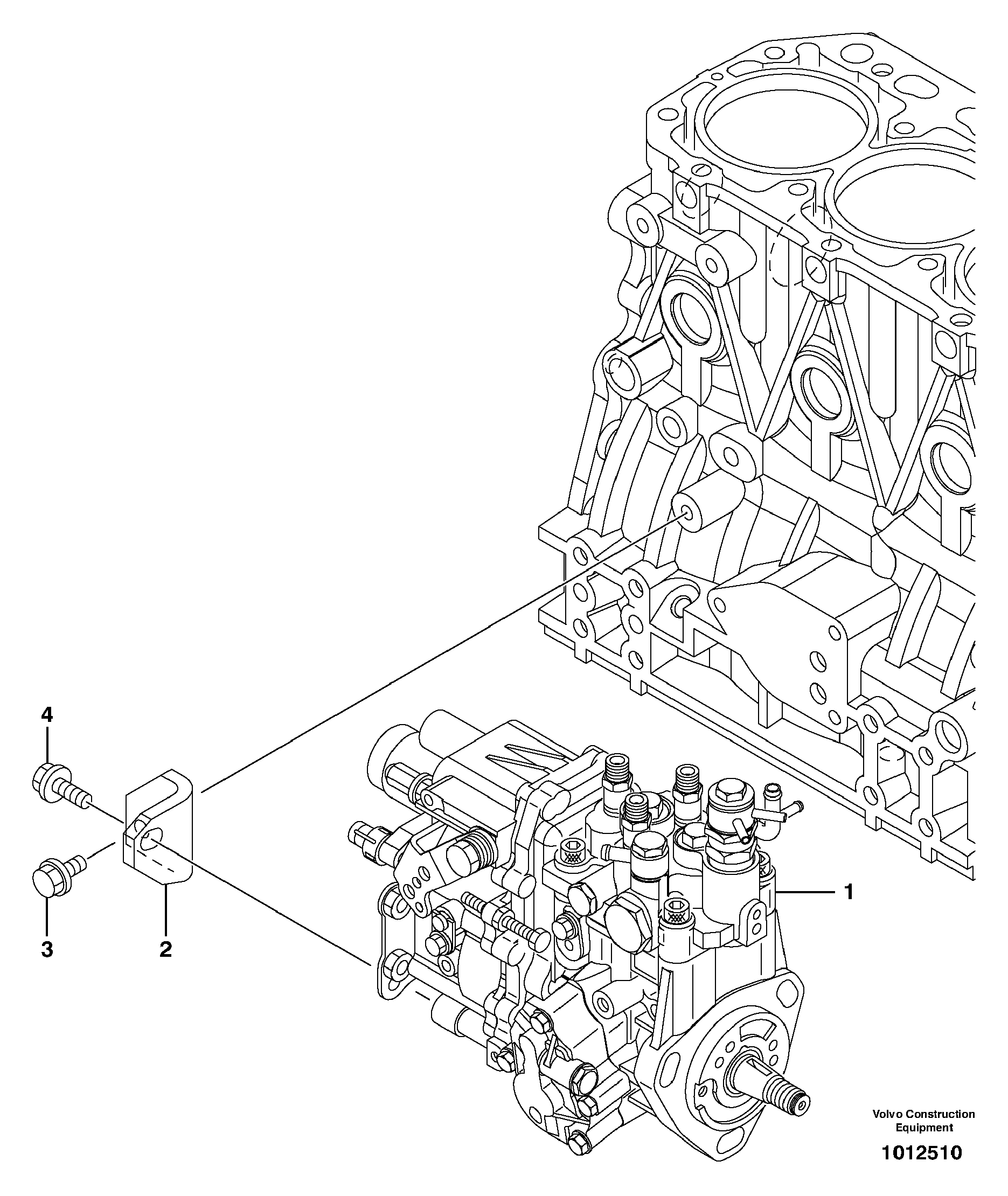 Схема запчастей Volvo ECR38 TYPE 602 - 81454 Насос 