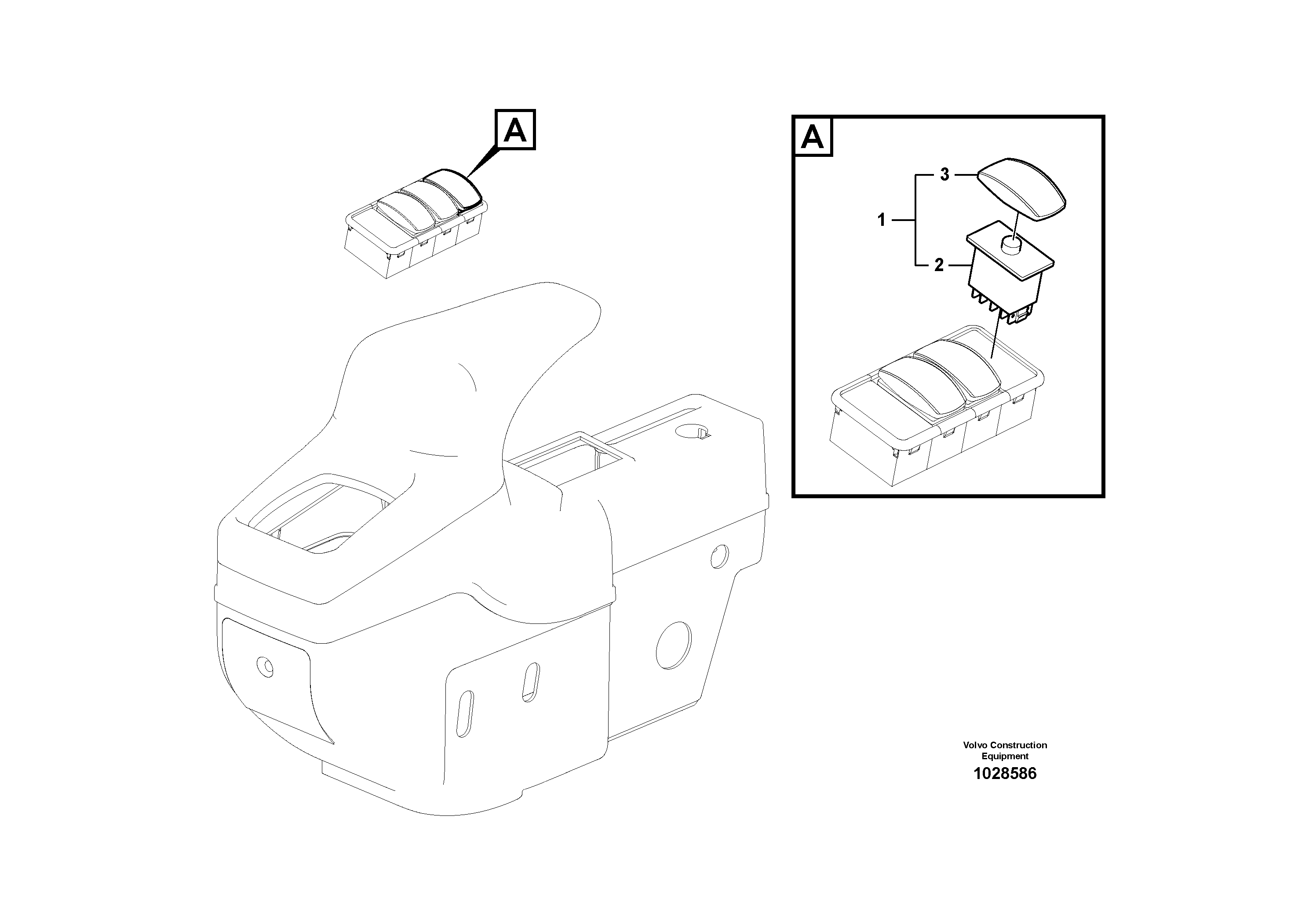 Схема запчастей Volvo EC55C S/N 110001- / 120001- - 62287 Переключатель 