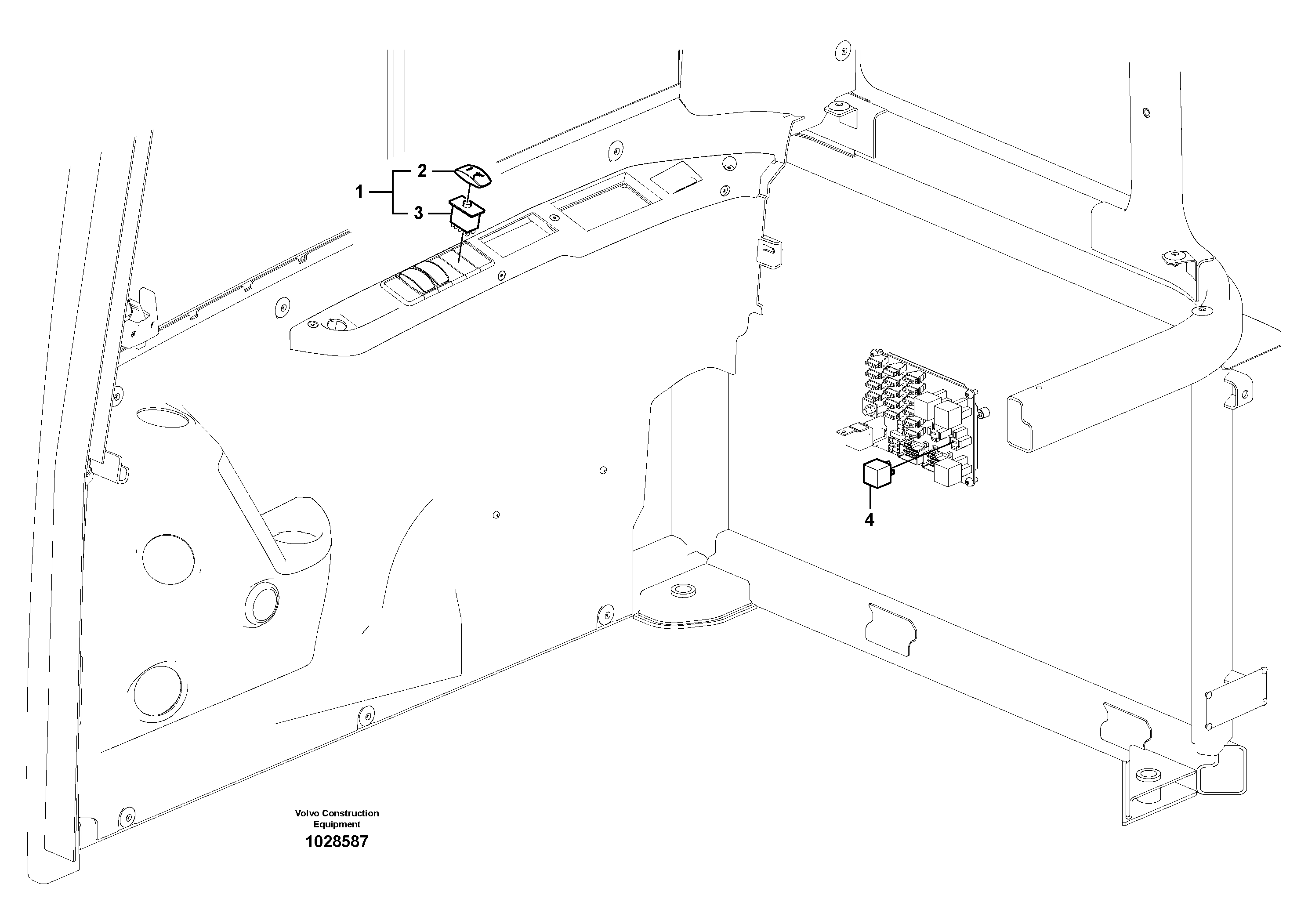 Схема запчастей Volvo EC55C S/N 110001- / 120001- - 62289 Переключатель 