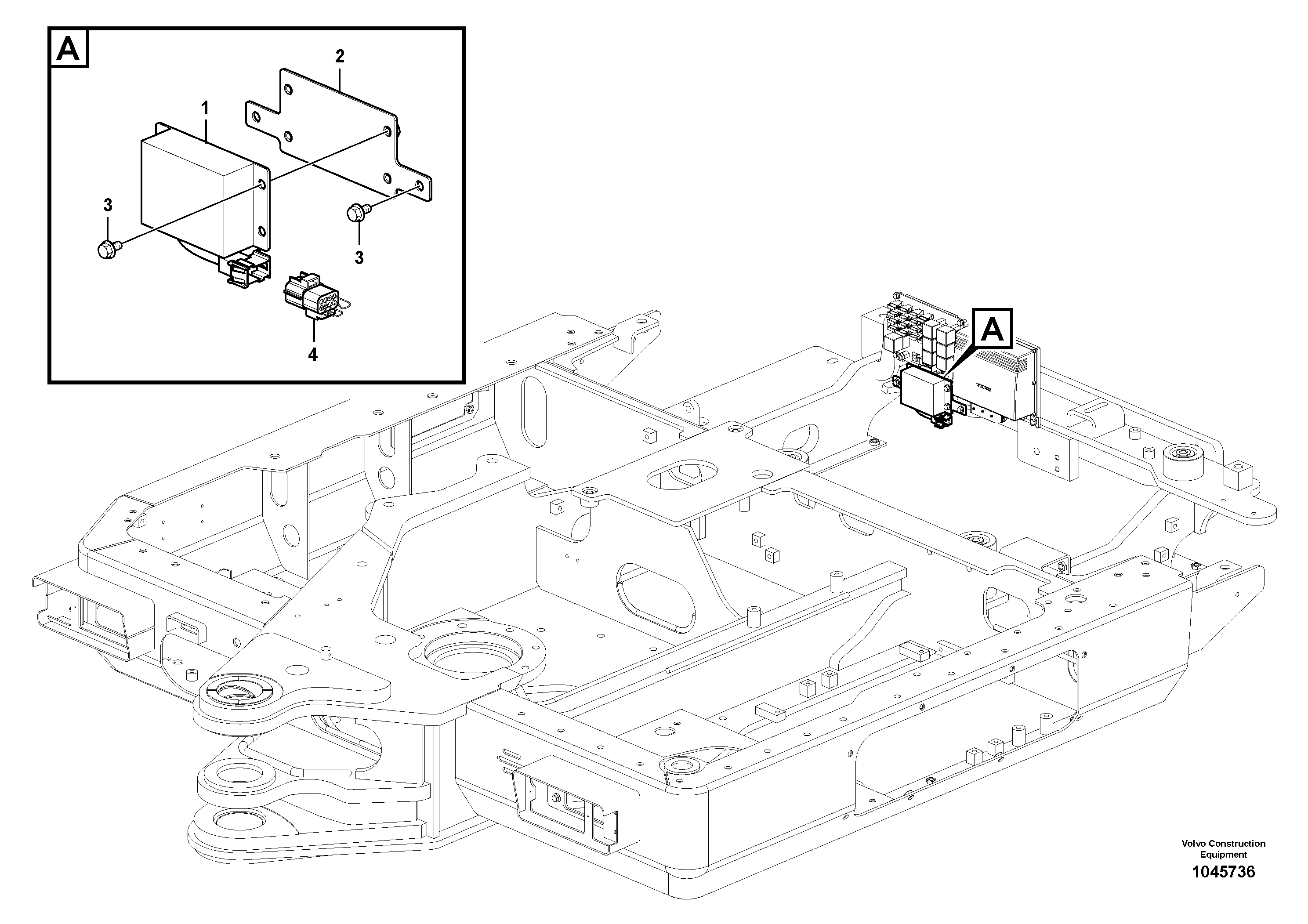 Схема запчастей Volvo EC55C S/N 110001- / 120001- - 69890 Electronic unit 