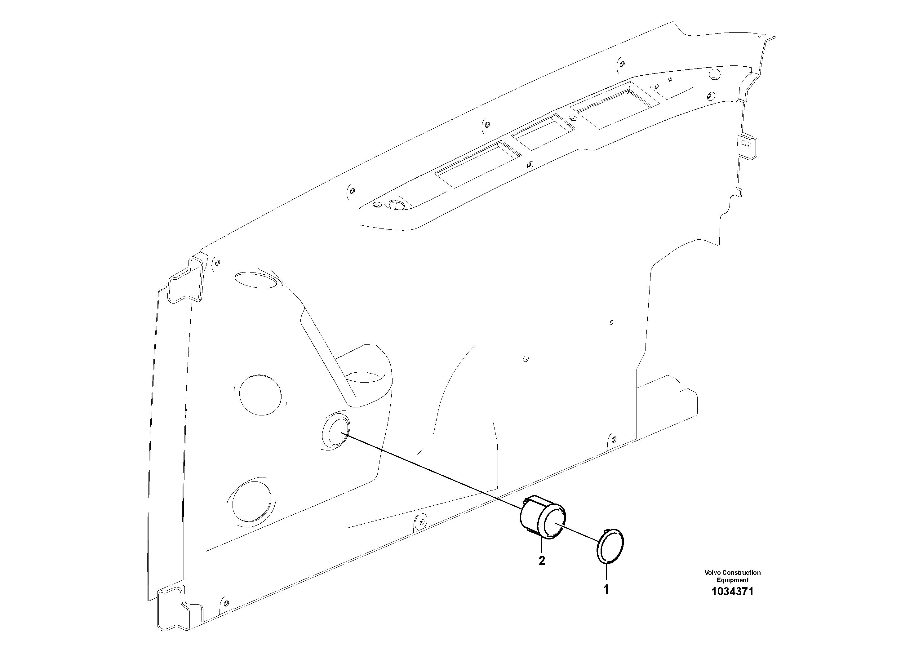 Схема запчастей Volvo EC55C S/N 110001- / 120001- - 64830 Instrument panel, warning unit and information unit 