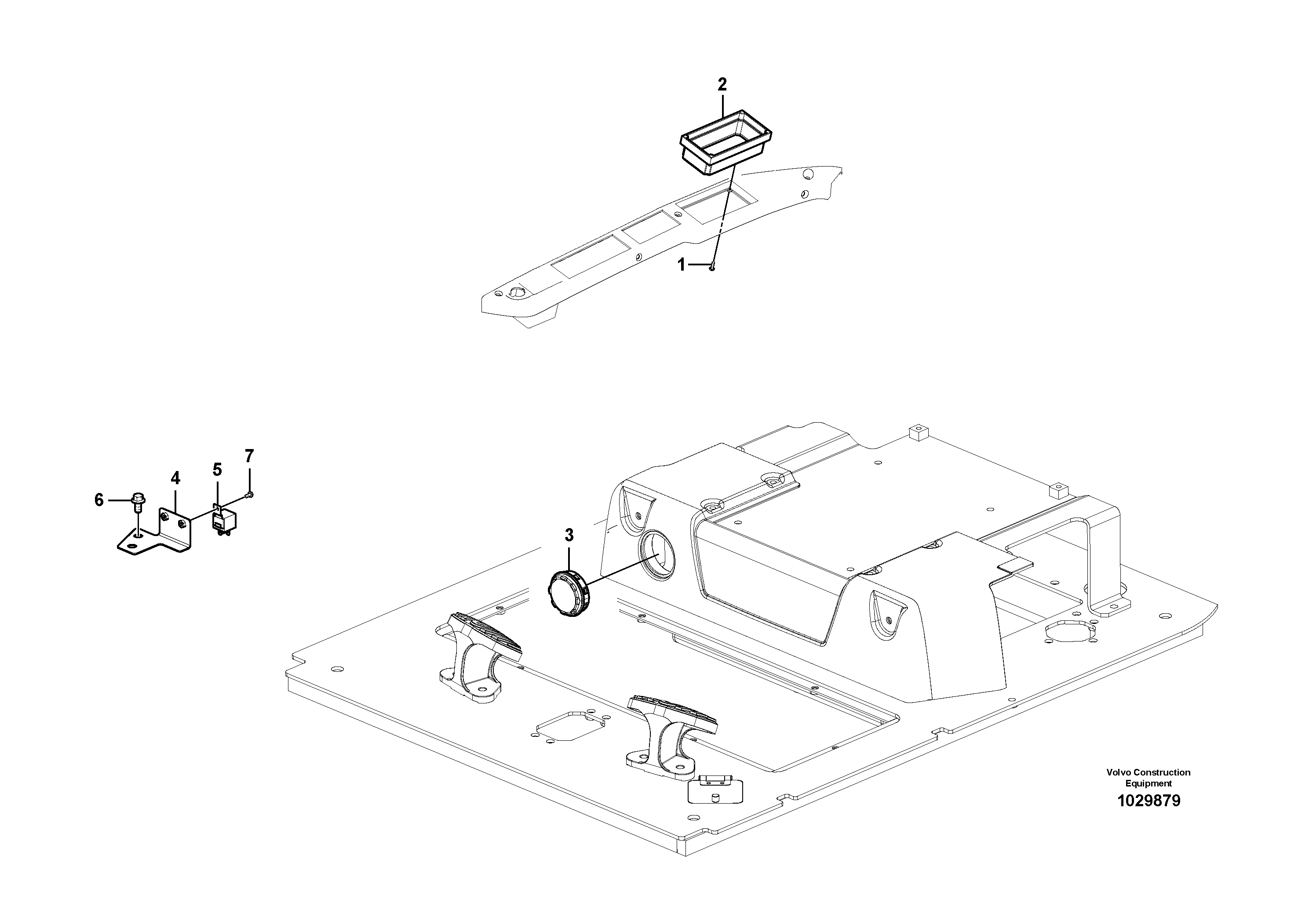 Схема запчастей Volvo EC55C S/N 110001- / 120001- - 65440 Air conditioning line, no air conditioner 