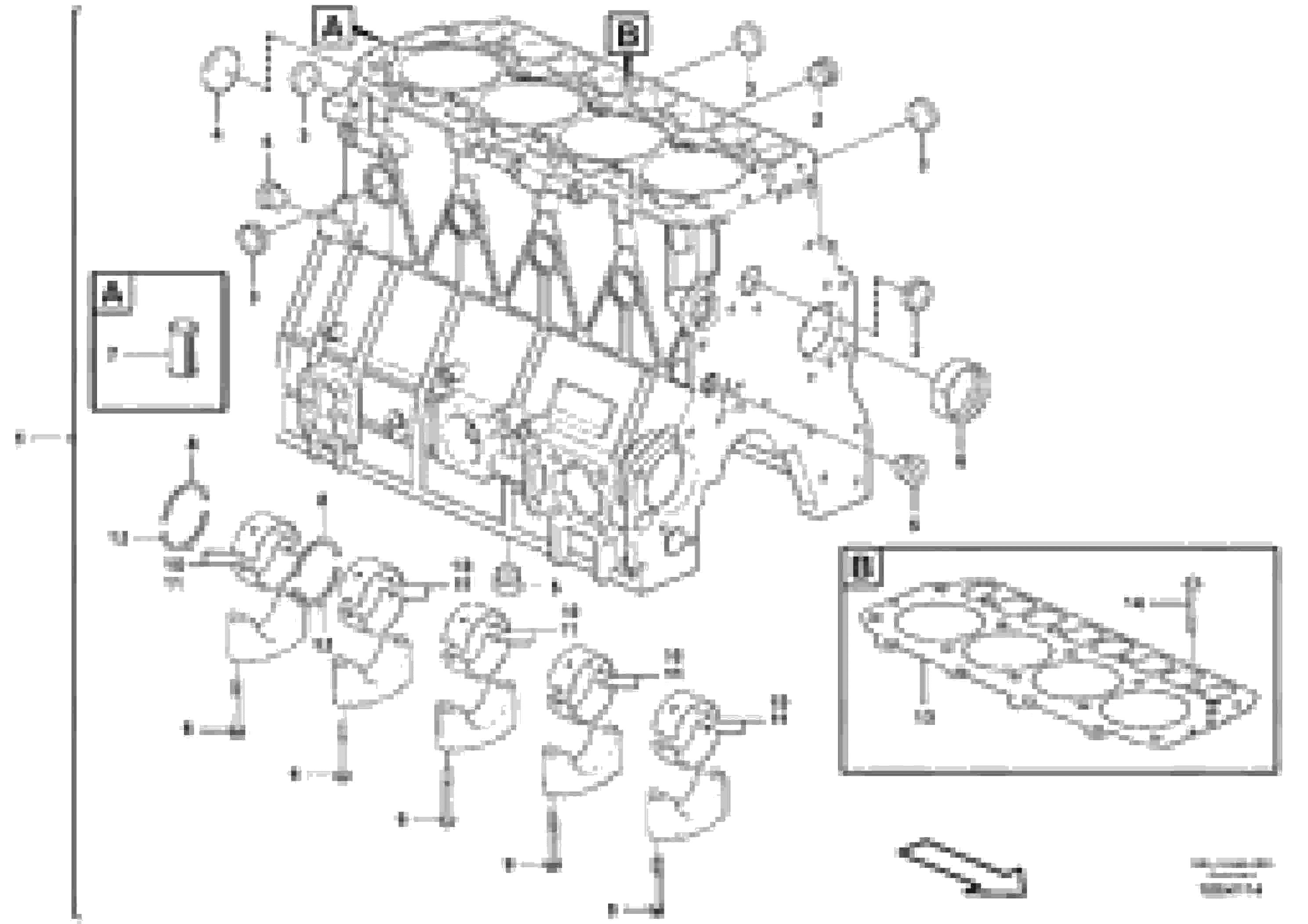 Схема запчастей Volvo EC55C S/N 110001- / 120001- - 46298 Блок цилиндров 