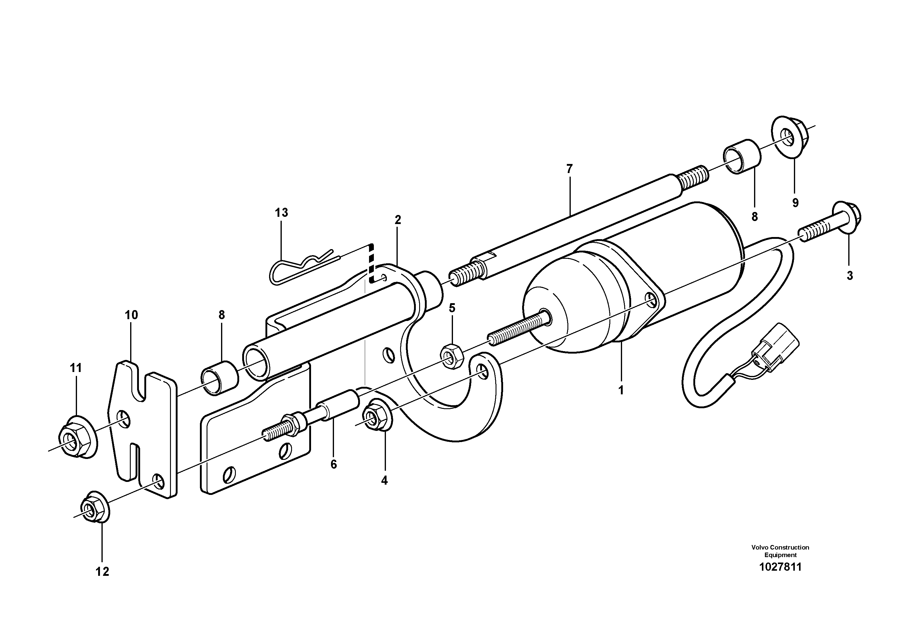 Схема запчастей Volvo EC55C S/N 110001- / 120001- - 64380 Соленоид (электромагнитный клапан) 