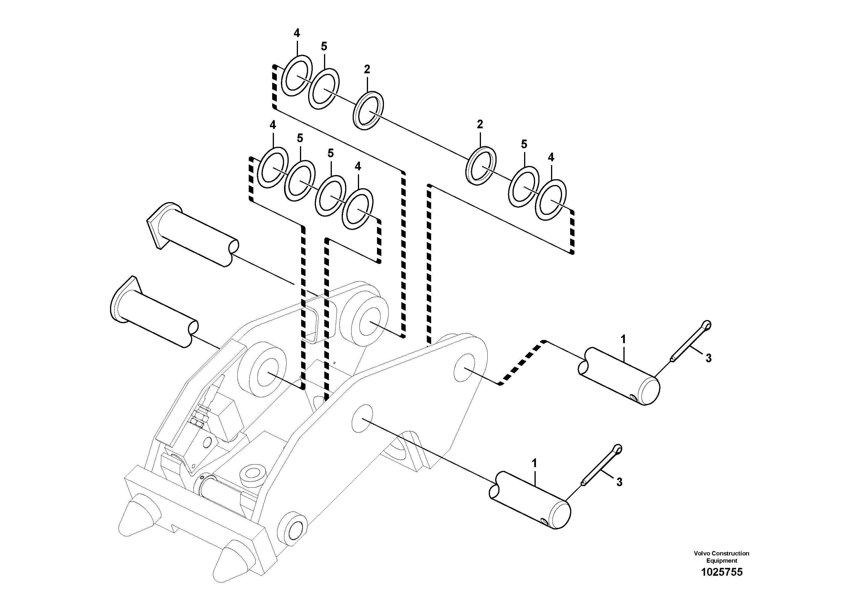 Схема запчастей Volvo EC60C - 65271 Linkage for quickfit 