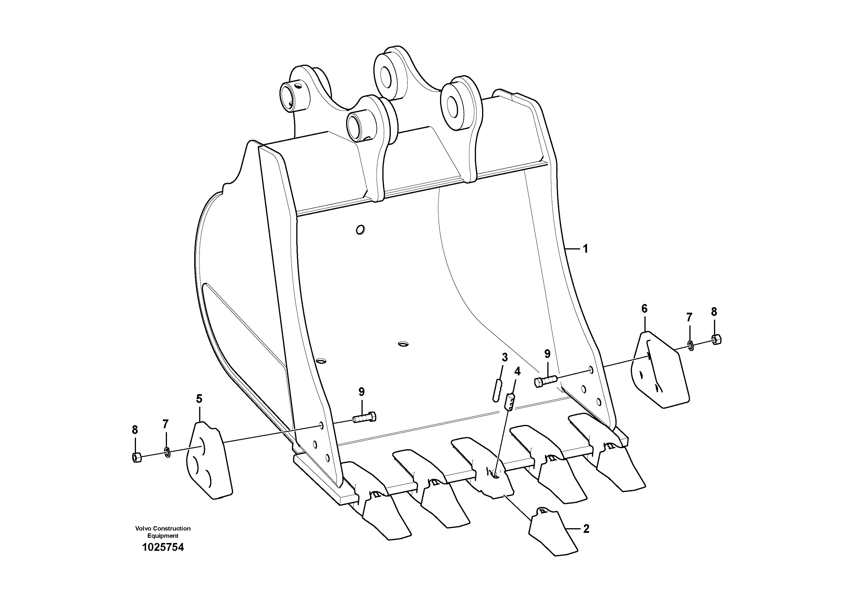 Схема запчастей Volvo EC60C - 83259 Ковш 