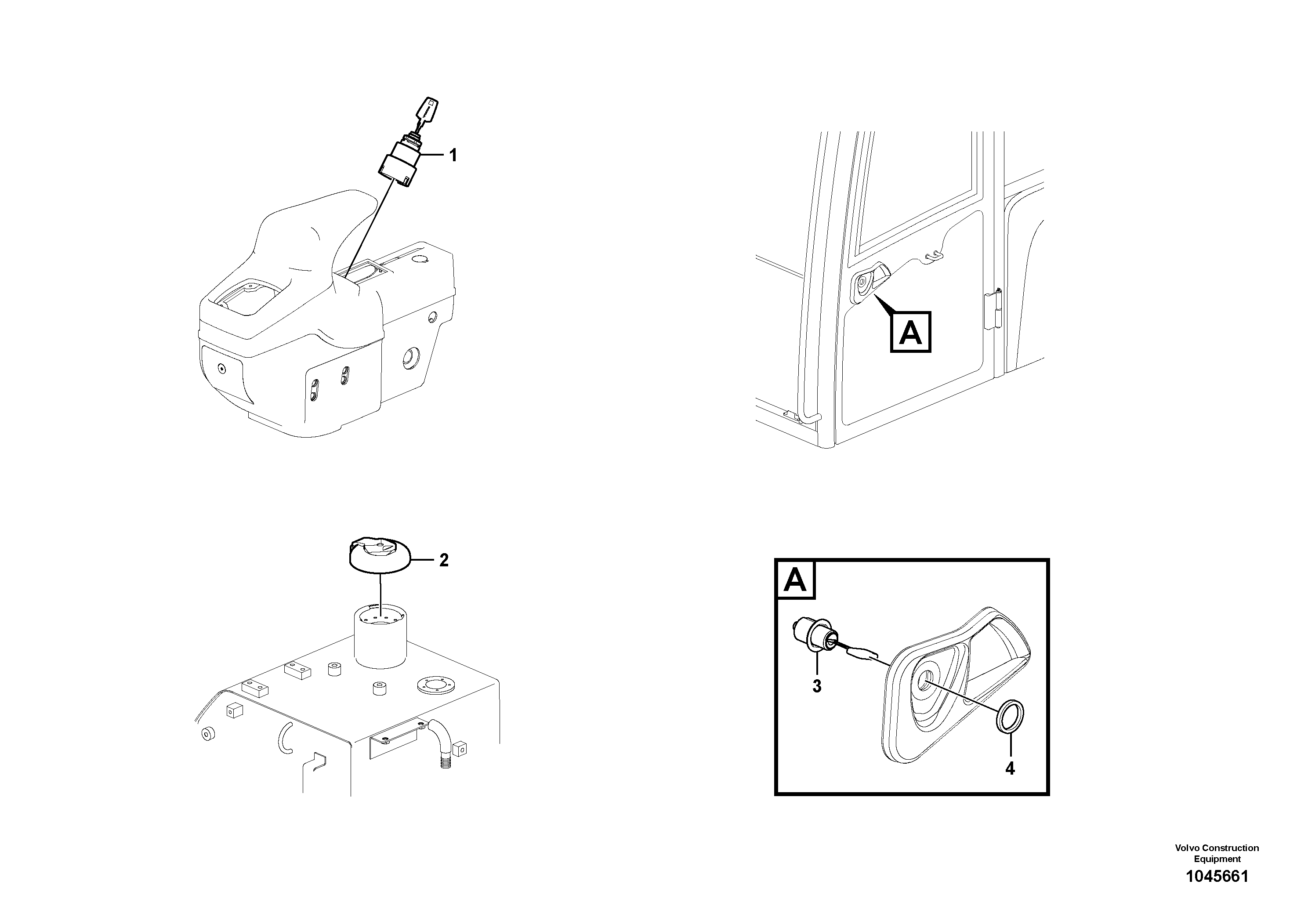 Схема запчастей Volvo EC60C - 102495 Key system 