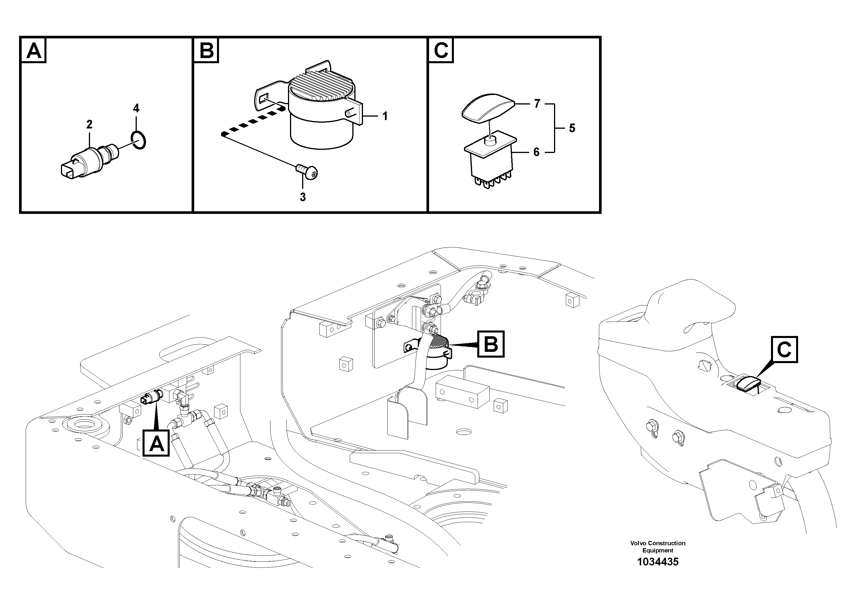 Схема запчастей Volvo EC60C - 99487 Back-up warning unit 