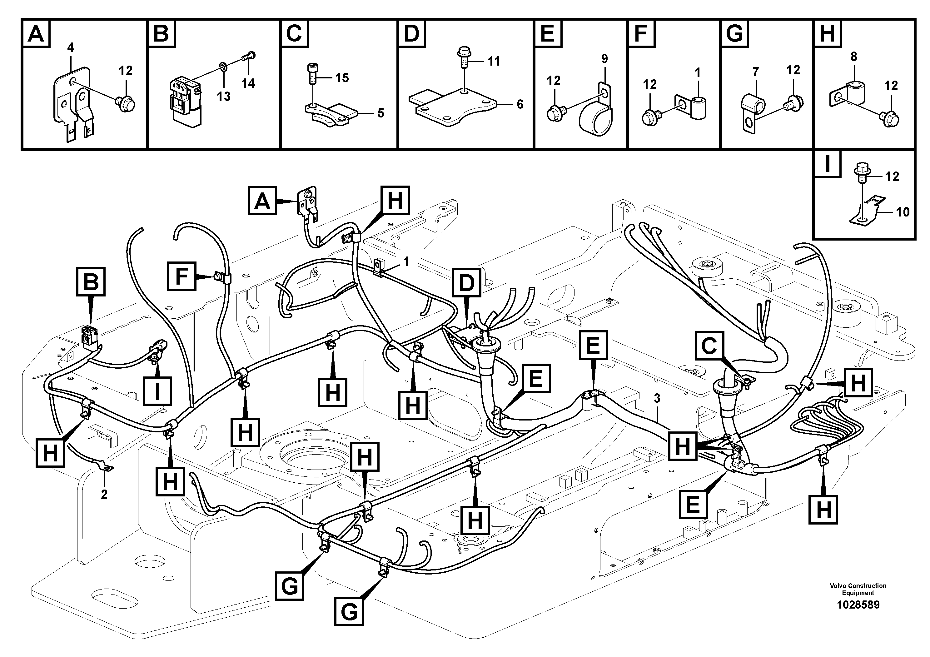 Схема запчастей Volvo EC60C - 51370 Cable and wire harness, main 