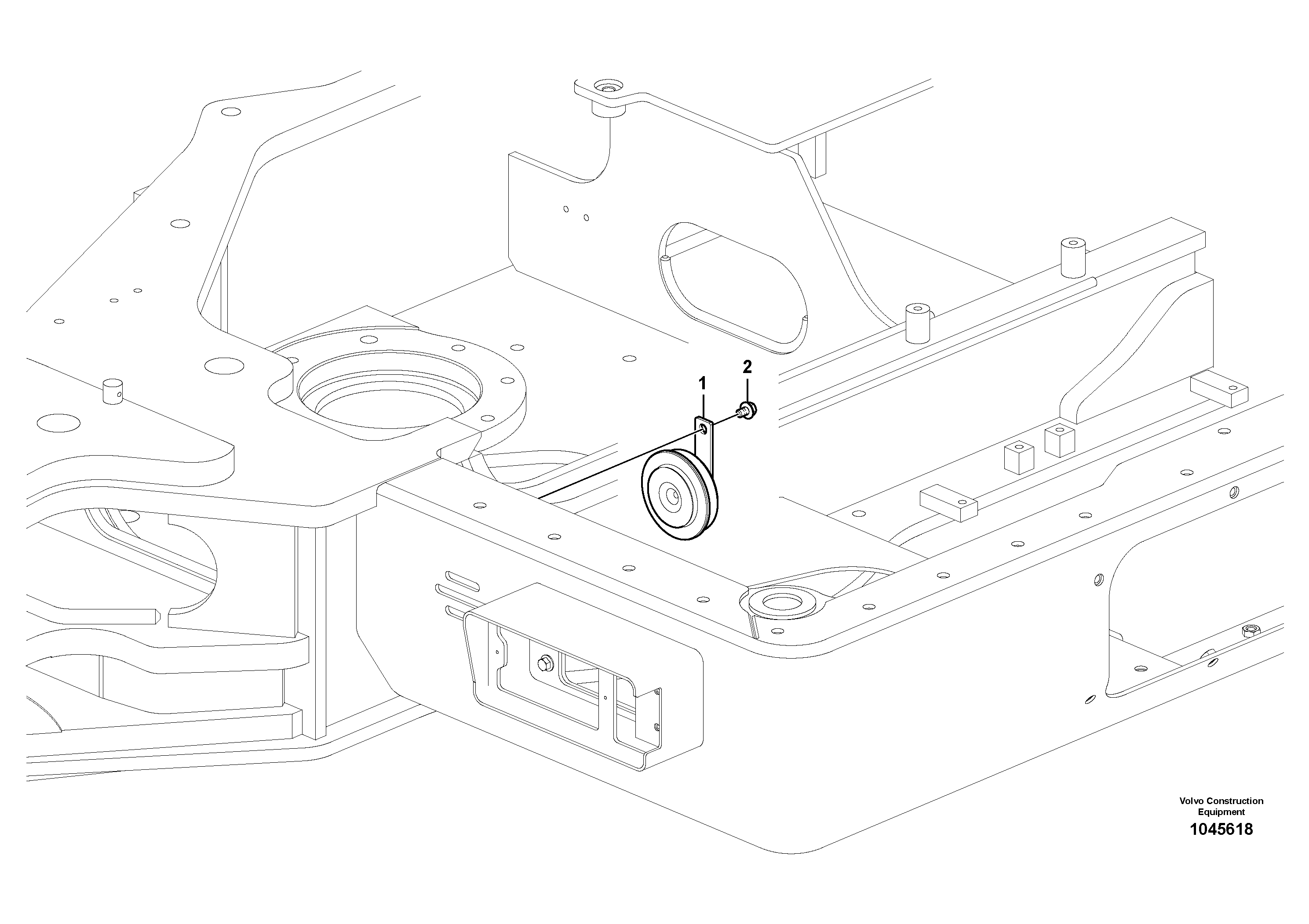 Схема запчастей Volvo EW60C - 65621 Horn 