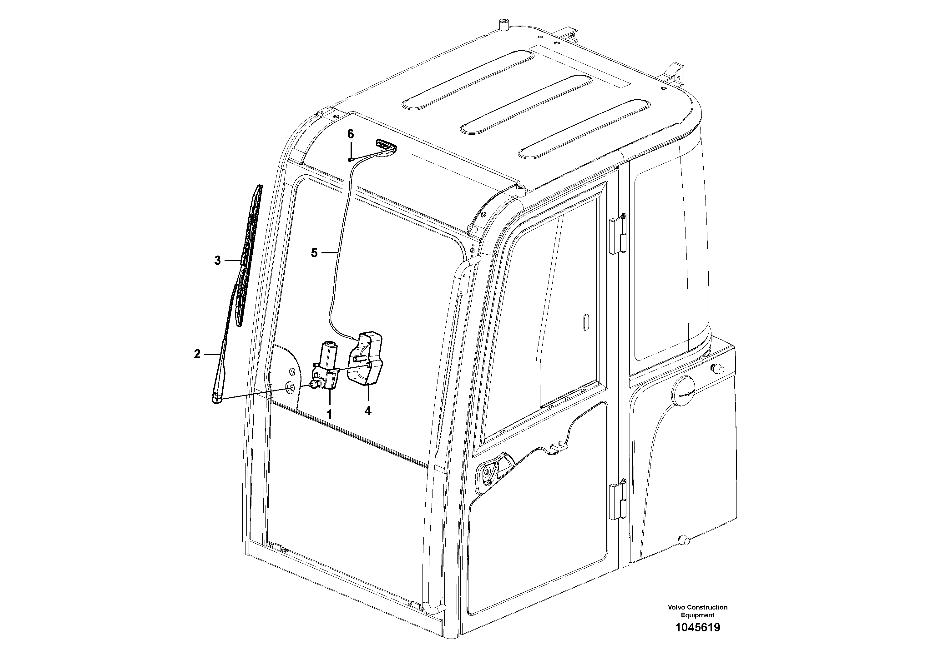 Схема запчастей Volvo EW60C - 65622 Стеклоочиститель лобового стекла (ветрового) 