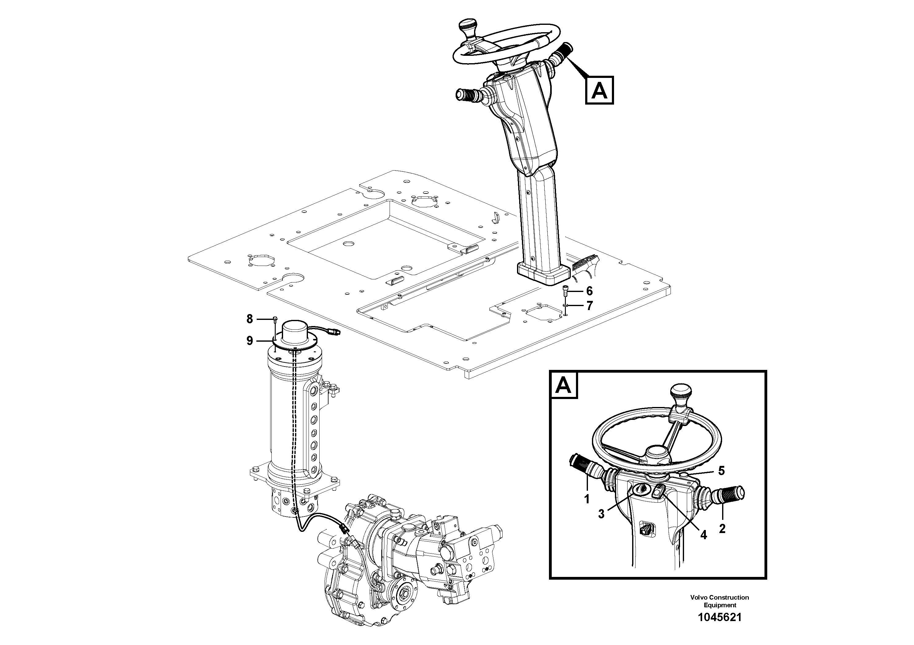 Схема запчастей Volvo EW60C - 89654 Переключатель 