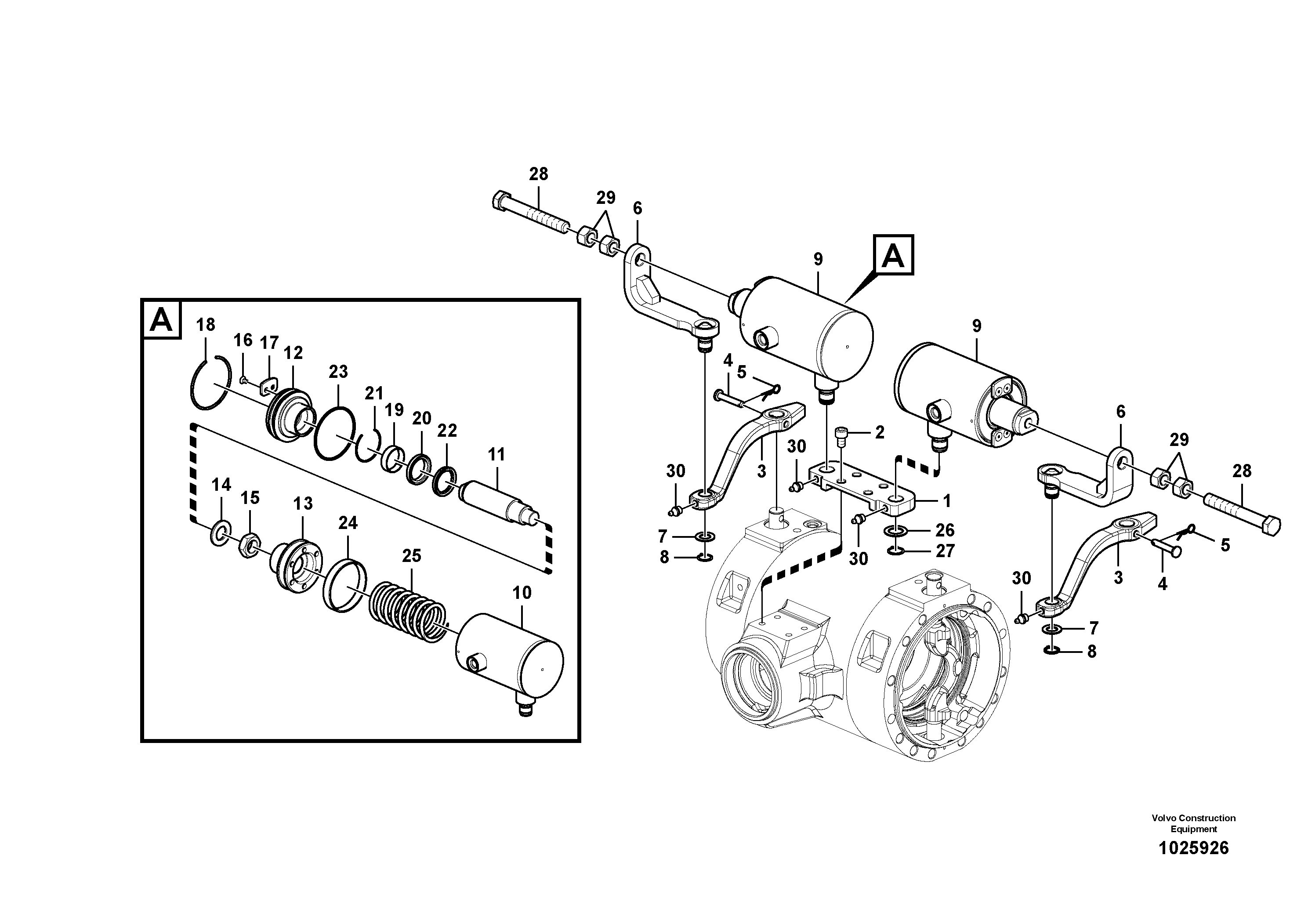 Схема запчастей Volvo EW60C - 66320 Система стояночного тормоза 