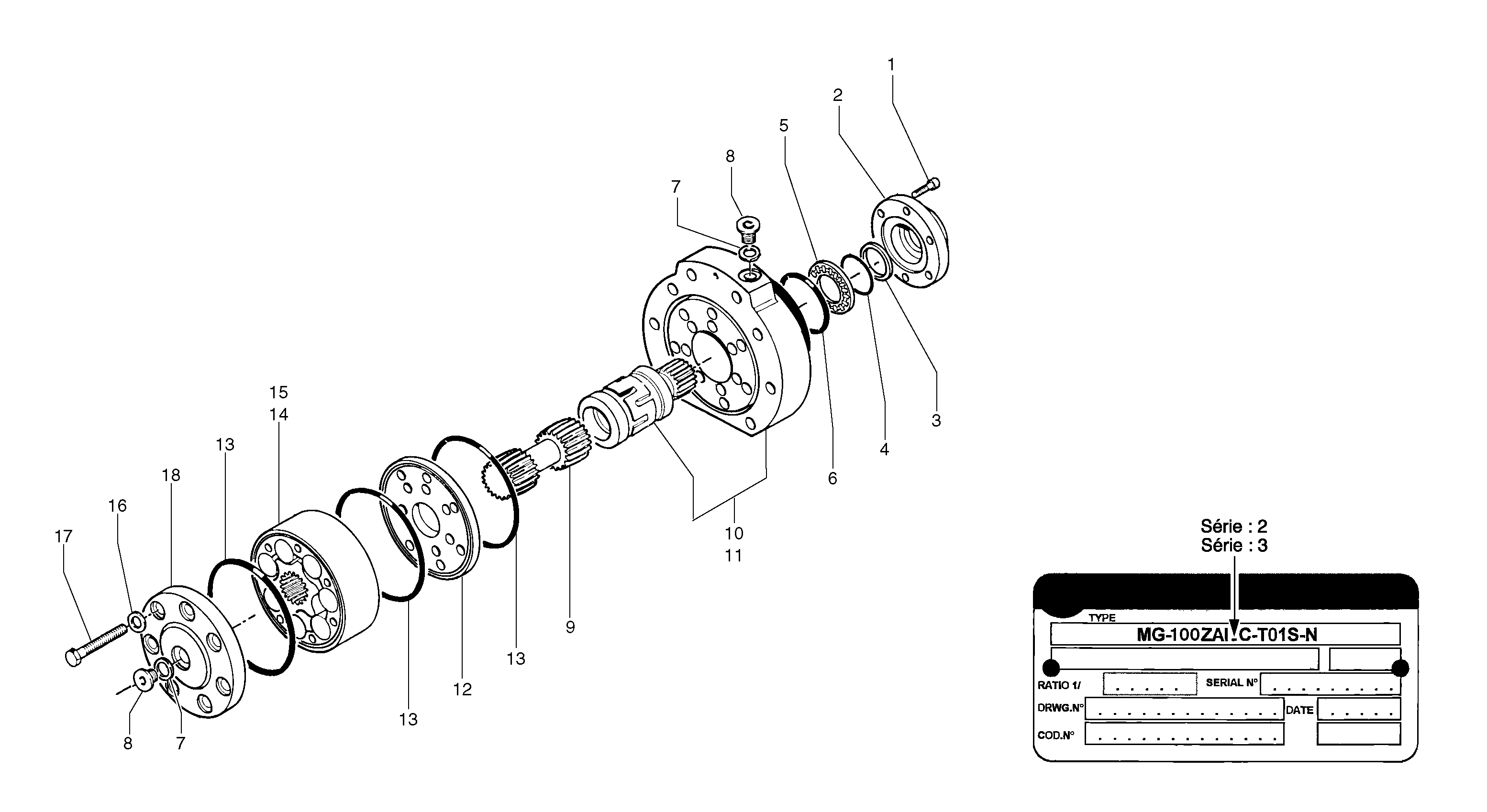 Схема запчастей Volvo EC15 - 5479 Hydraulic travelling motor EC15 TYPE 265 XR