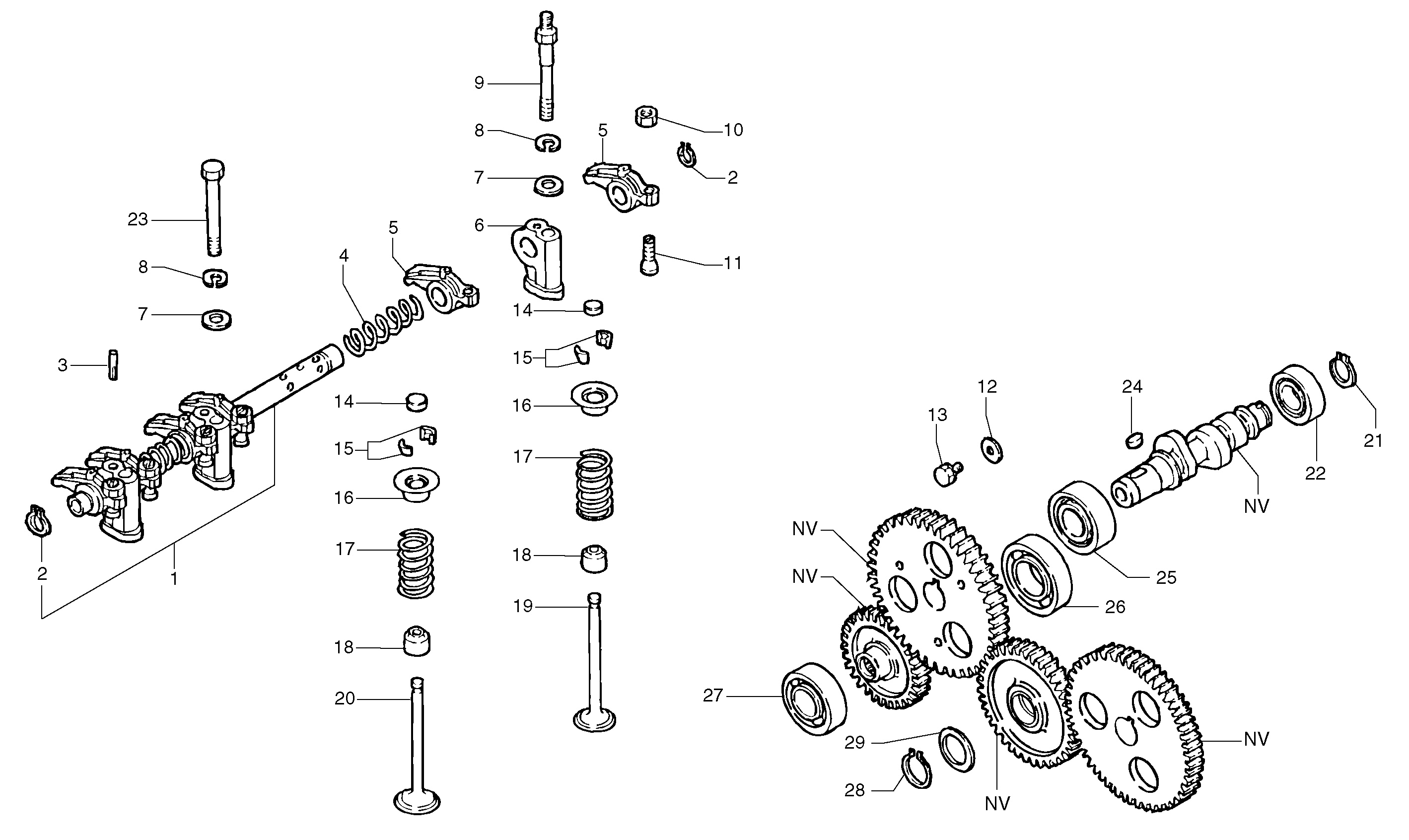Схема запчастей Volvo EC15 - 6575 Timing gears EC15 TYPE 261 XT/XTV