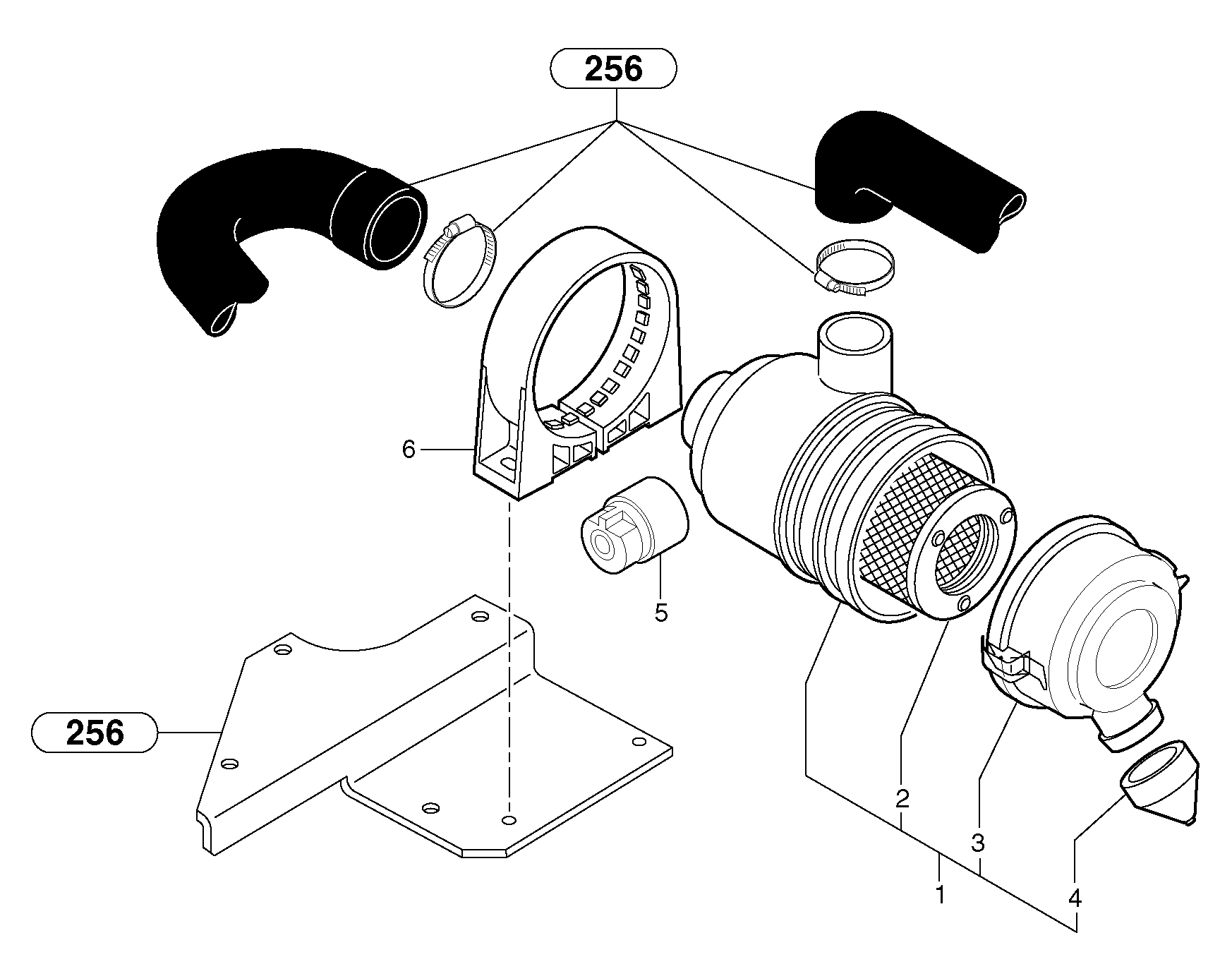Схема запчастей Volvo EC15 - 68900 Фильтр воздушный EC15 TYPE 261 XT/XTV