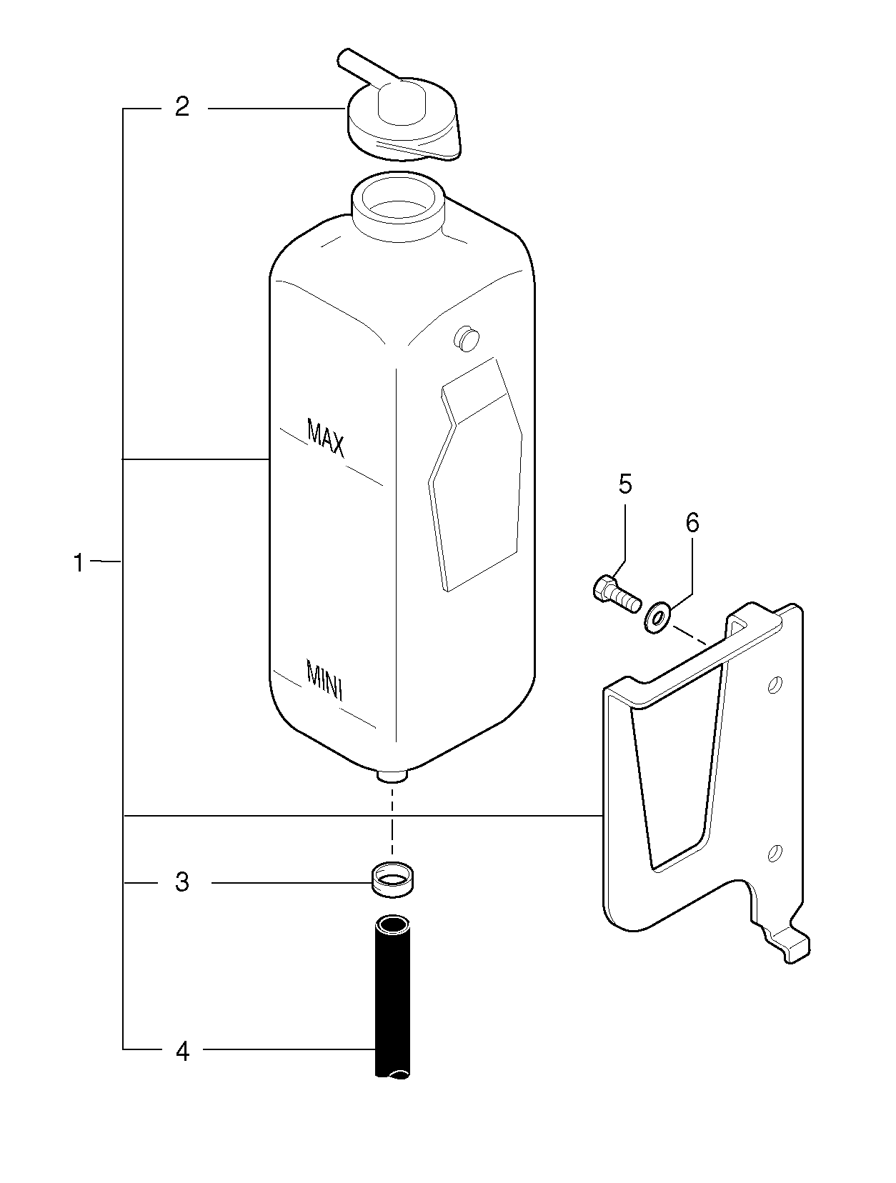 Схема запчастей Volvo EC15 - 97033 Бак (бачок) расширительный EC15 TYPE 261 XT/XTV