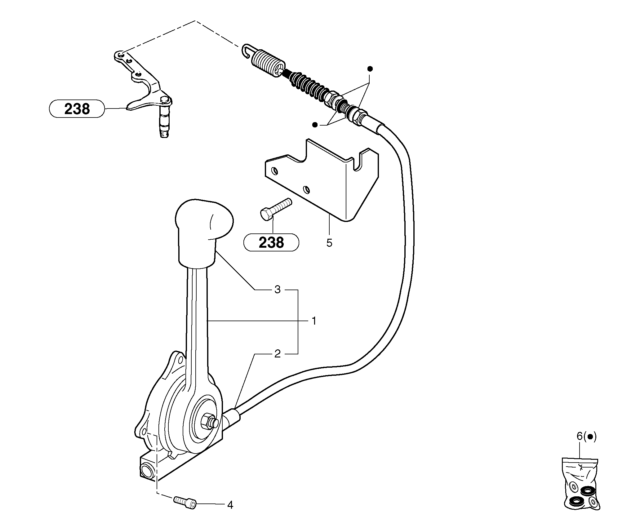 Схема запчастей Volvo EC15 - 57114 Engine acceleration control EC15 TYPE 261 XT/XTV