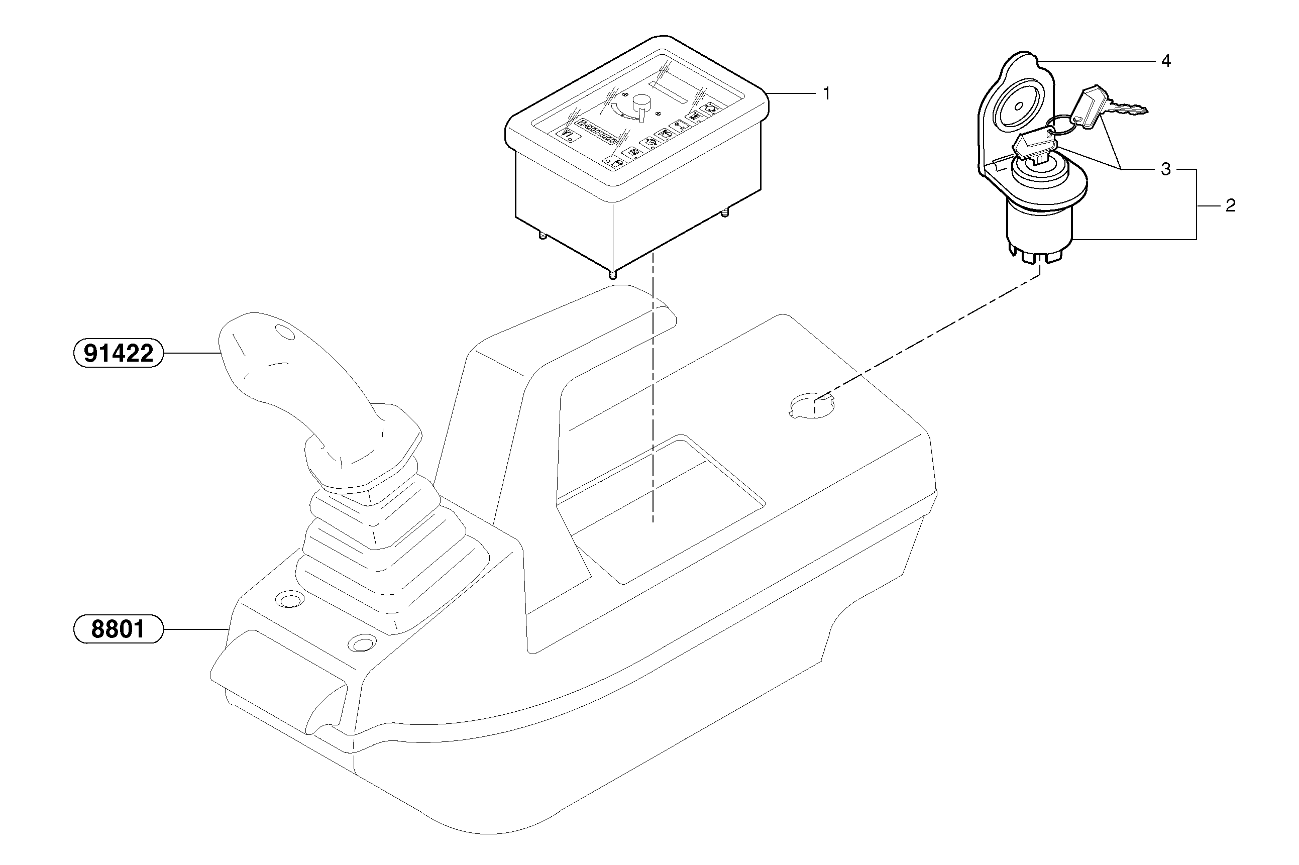 Схема запчастей Volvo EC15 - 5766 Operators station : instrument panel ( right ) EC15 TYPE 261 XT/XTV