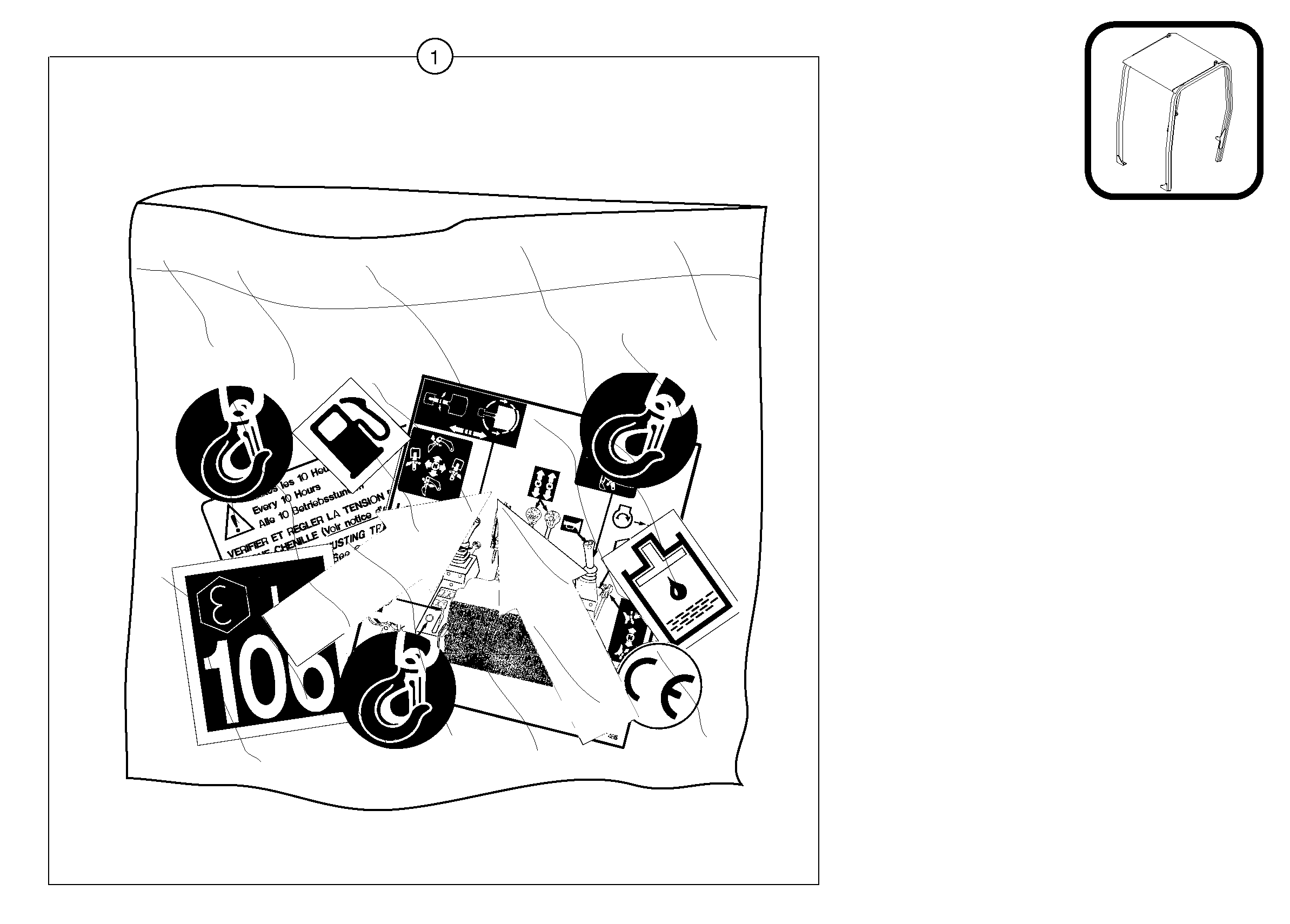 Схема запчастей Volvo EC15 - 5579 Transfer : canopy (us) EC15 TYPE 265 XR