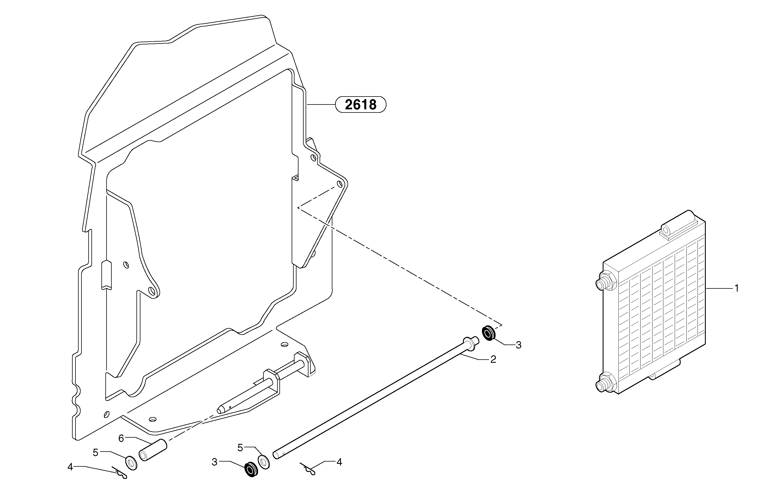 Схема запчастей Volvo EC15 - 5581 Масляный радиатор EC15 TYPE 265 XR